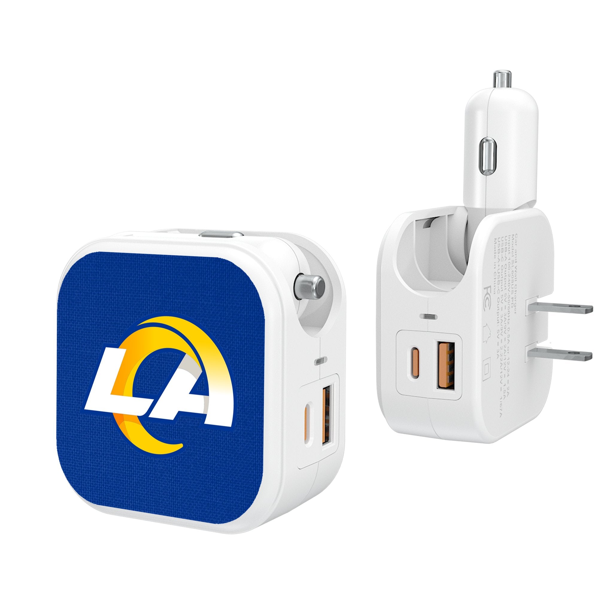 Los Angeles Rams Solid 2 in 1 USB Charger - Sports Gifts, Sports Memorabilia, Sports Collectibles, Fan Shop