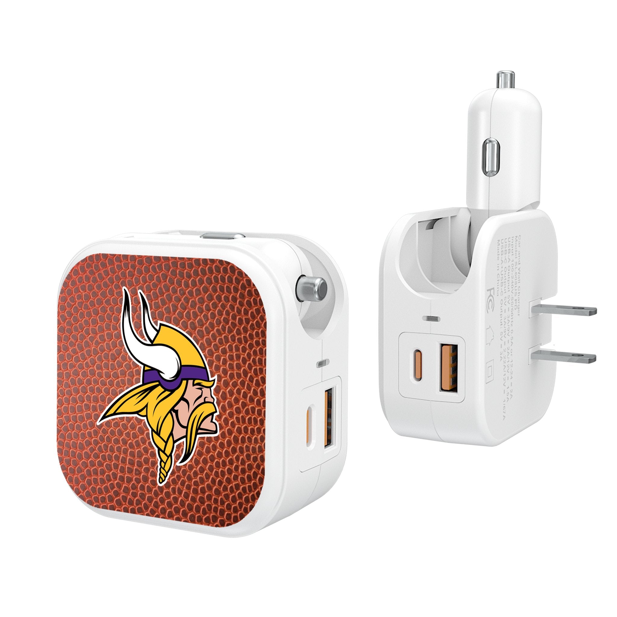 Minnesota Vikings Football 2 in 1 USB Charger - Sports Gifts, Sports Memorabilia, Sports Collectibles, Fan Shop