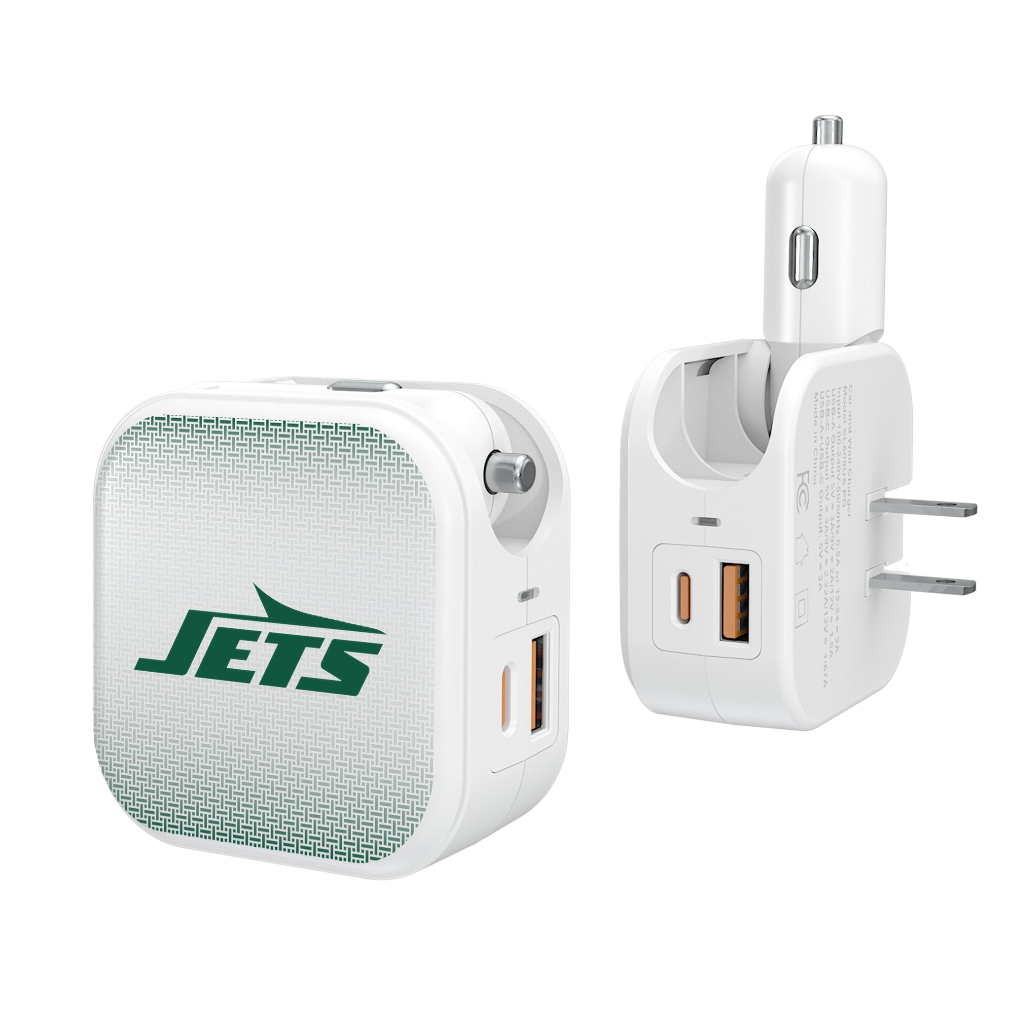 New York Jets Linen 2 in 1 USB Charger - Sports Gifts, Sports Memorabilia, Sports Collectibles, Fan Shop