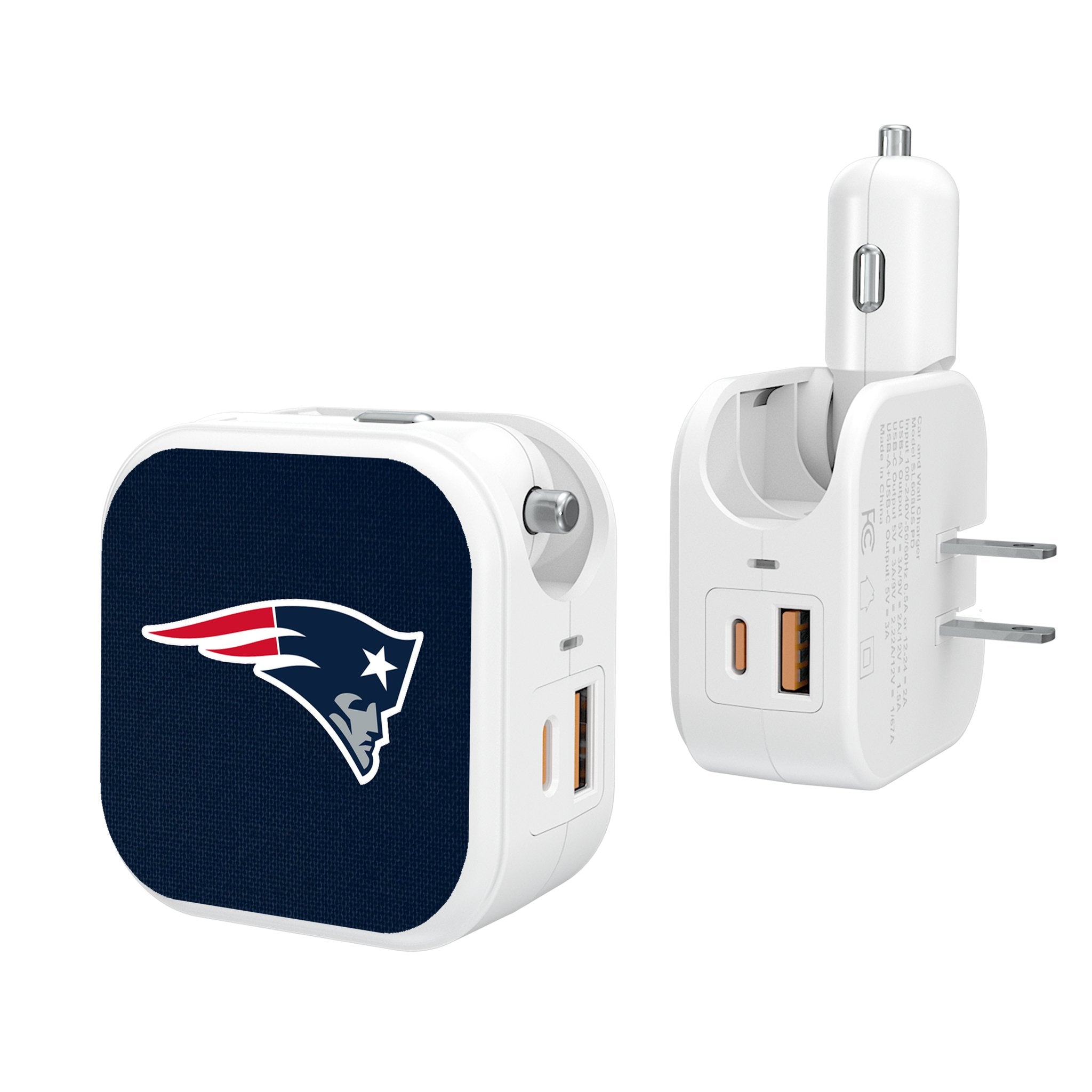 New England Patriots Solid 2 in 1 USB Charger - Sports Gifts, Sports Memorabilia, Sports Collectibles, Fan Shop