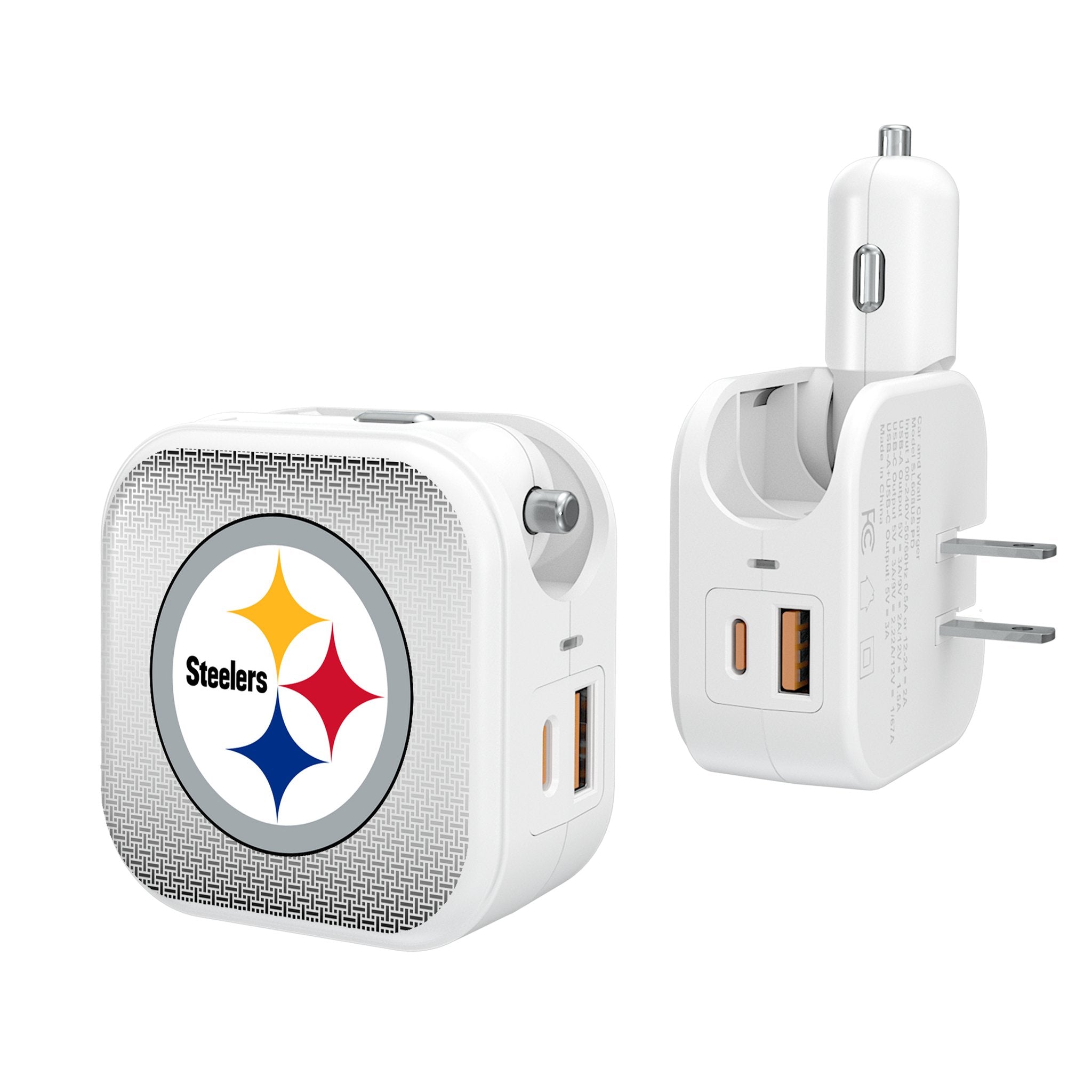 Pittsburgh Steelers Linen 2 in 1 USB Charger - Sports Gifts, Sports Memorabilia, Sports Collectibles, Fan Shop