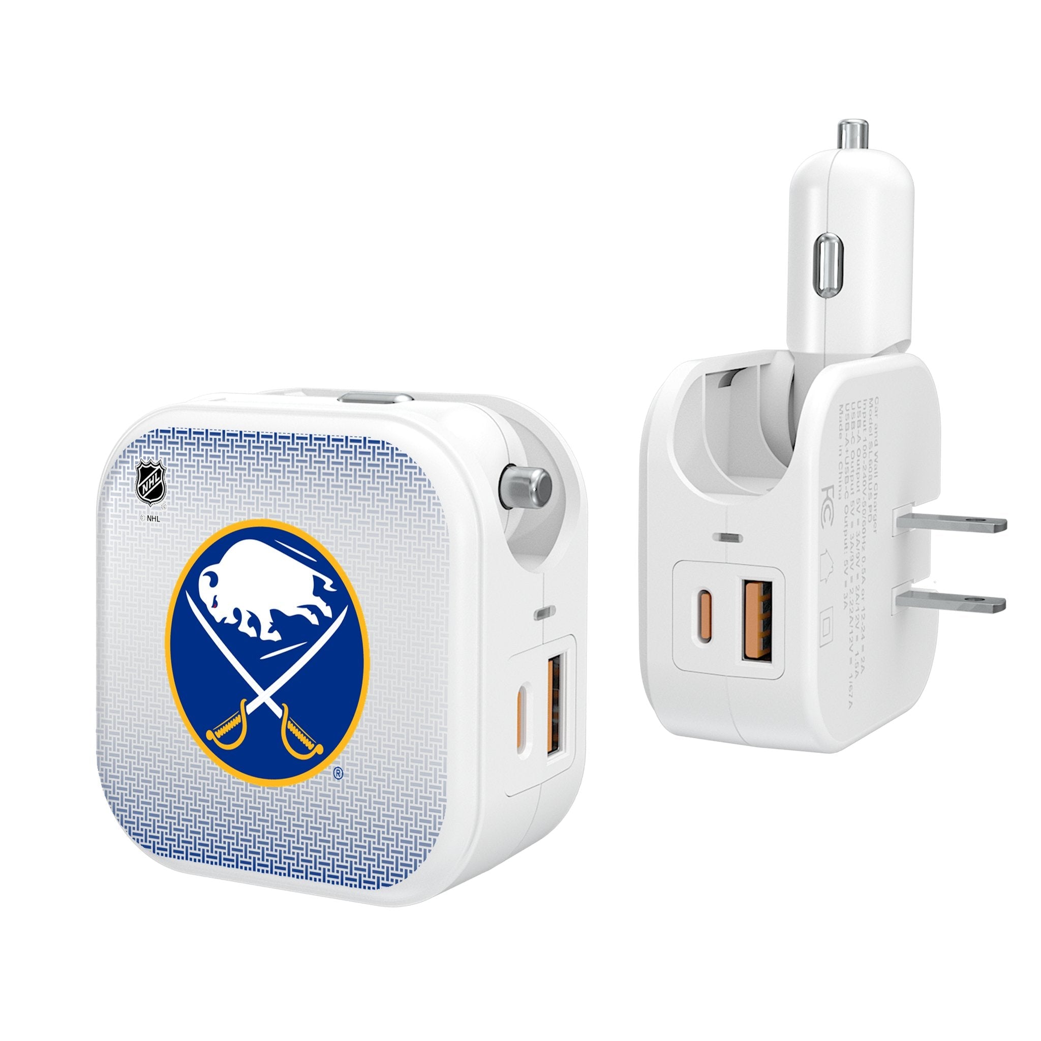 Buffalo Sabres Linen 2 in 1 USB Charger - Sports Gifts, Sports Memorabilia, Sports Collectibles, Fan Shop