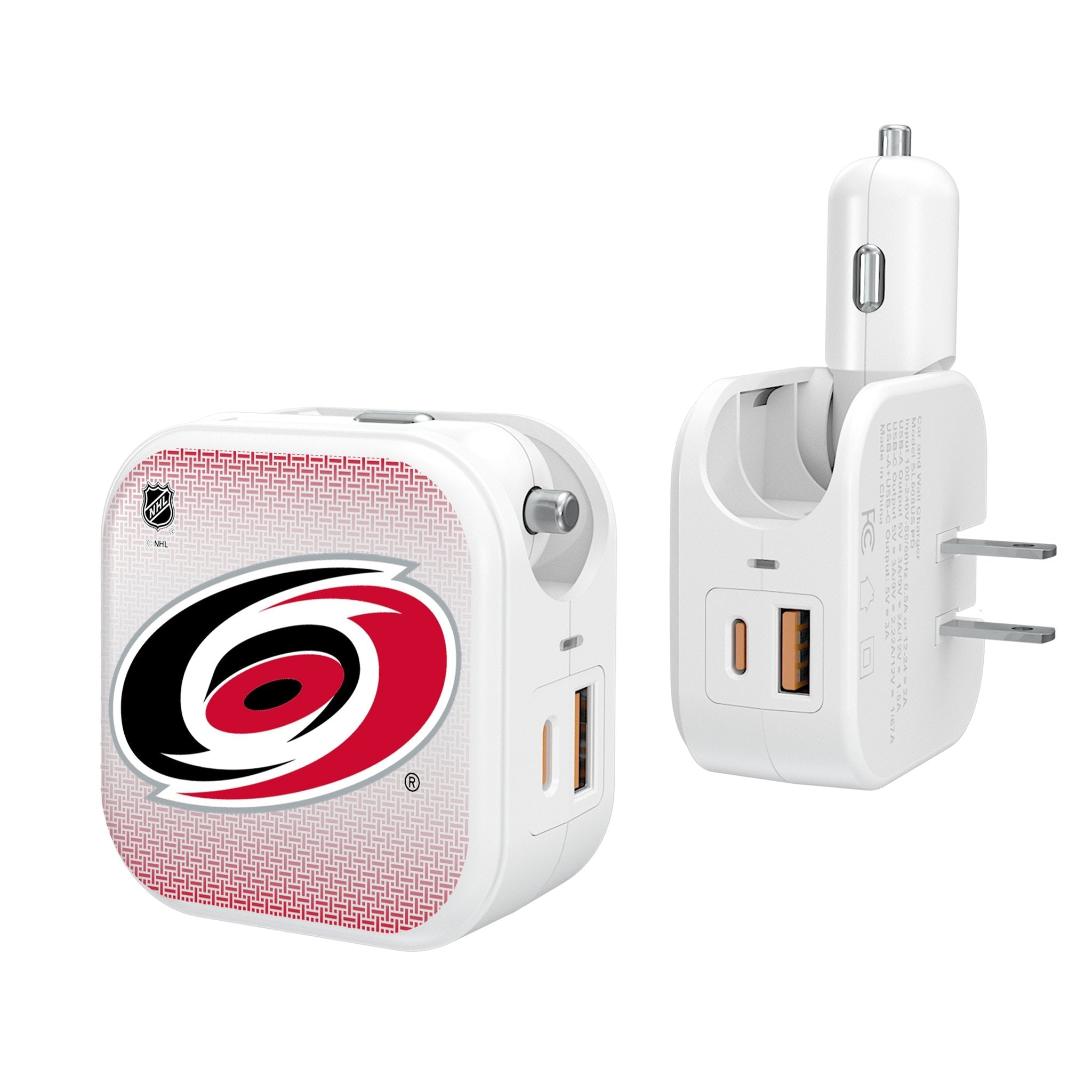 Carolina Hurricanes Linen 2 in 1 USB Charger - Sports Gifts, Sports Memorabilia, Sports Collectibles, Fan Shop