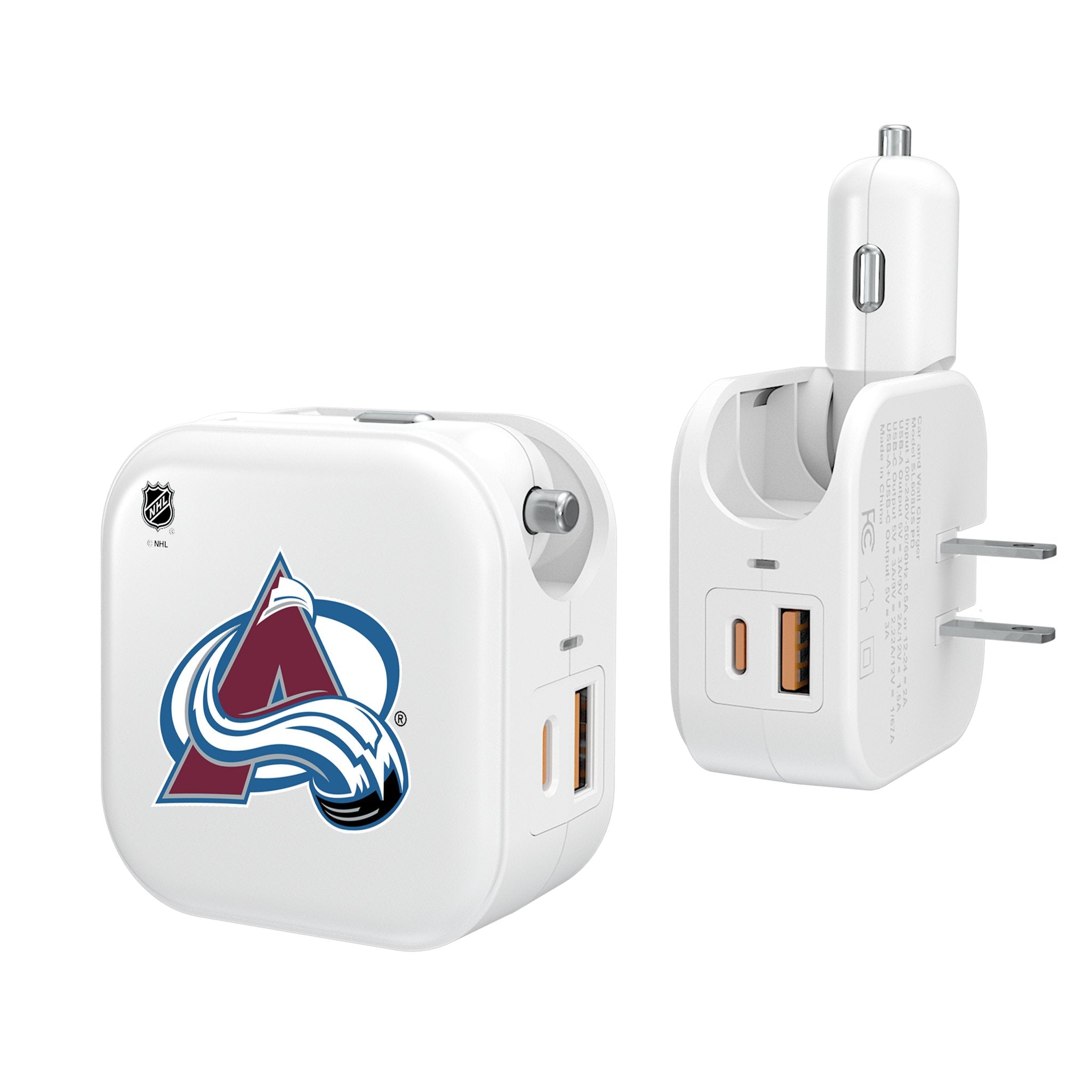 Colorado Avalanche Insignia 2 in 1 USB Charger - Sports Gifts, Sports Memorabilia, Sports Collectibles, Fan Shop