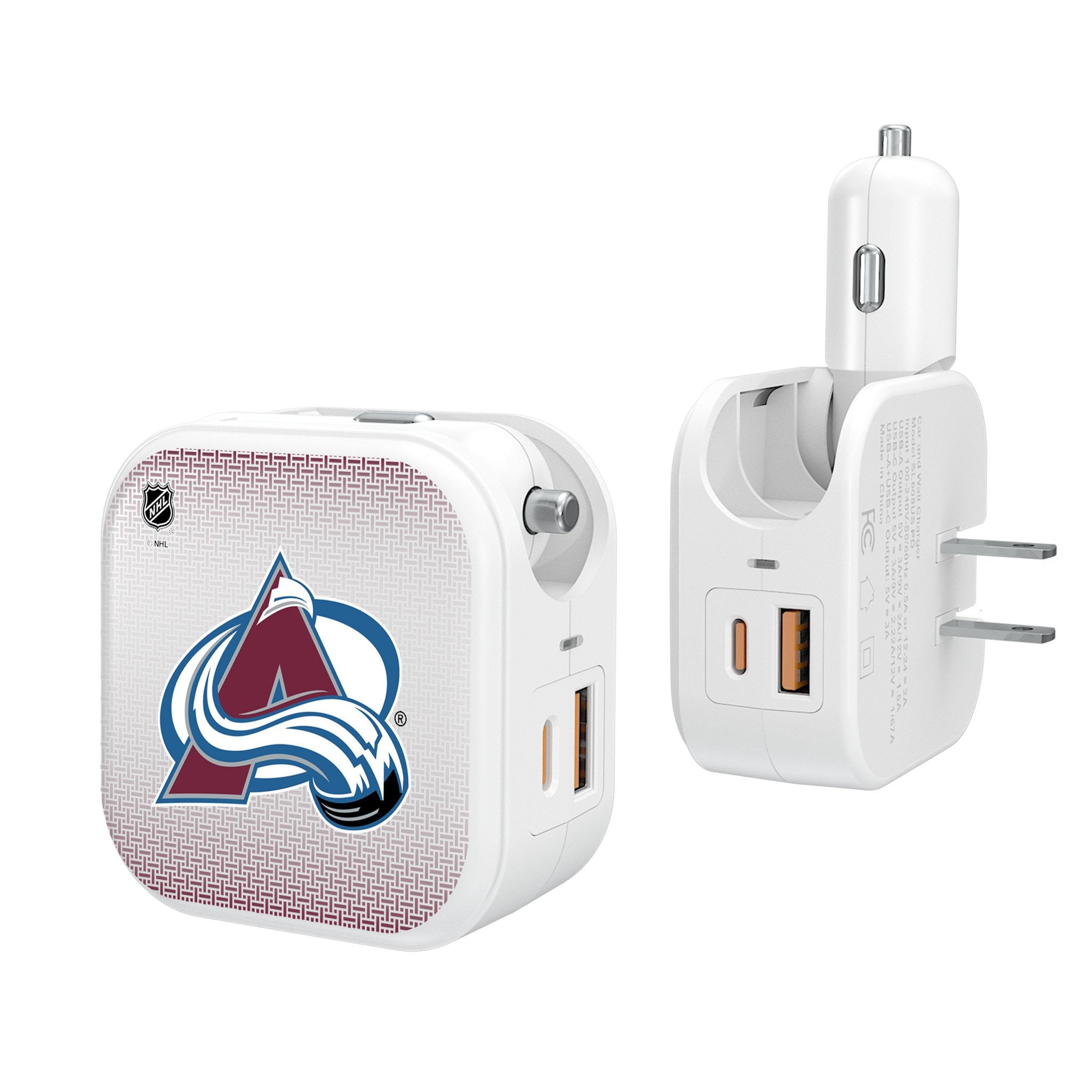 Colorado Avalanche Linen 2 in 1 USB Charger - Sports Gifts, Sports Memorabilia, Sports Collectibles, Fan Shop