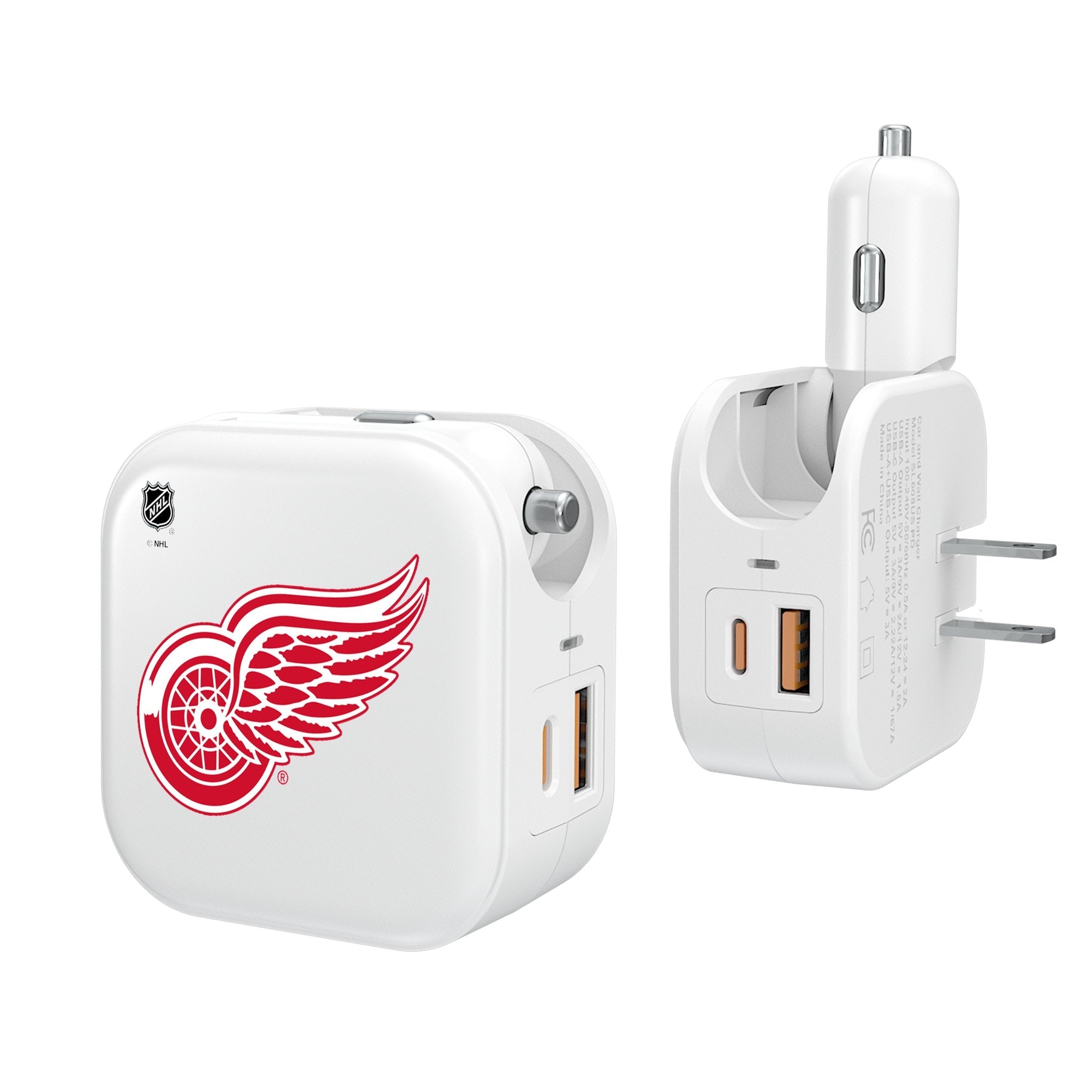 Detroit Red Wings Insignia 2 in 1 USB Charger - Sports Gifts, Sports Memorabilia, Sports Collectibles, Fan Shop