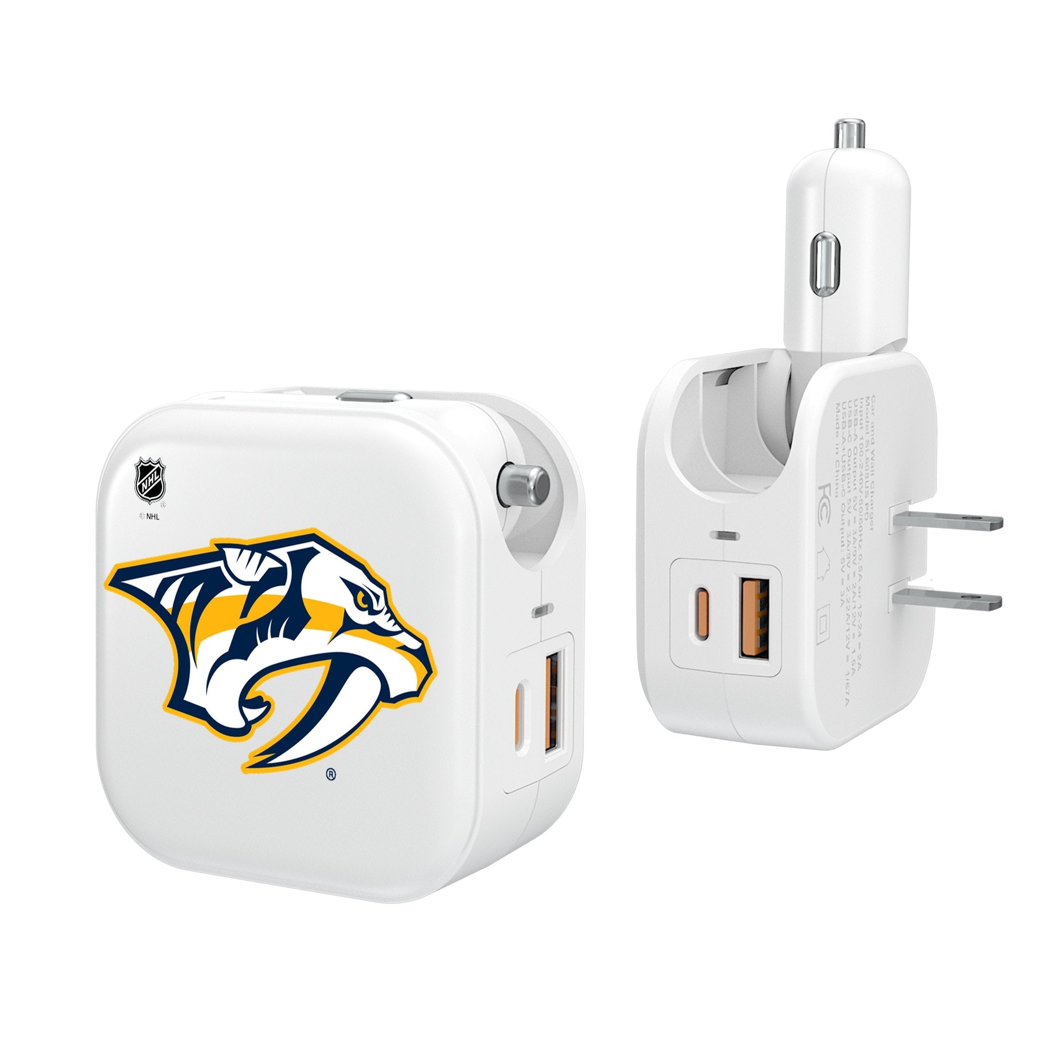 Nashville Predators Insignia 2 in 1 USB Charger - Sports Gifts, Sports Memorabilia, Sports Collectibles, Fan Shop