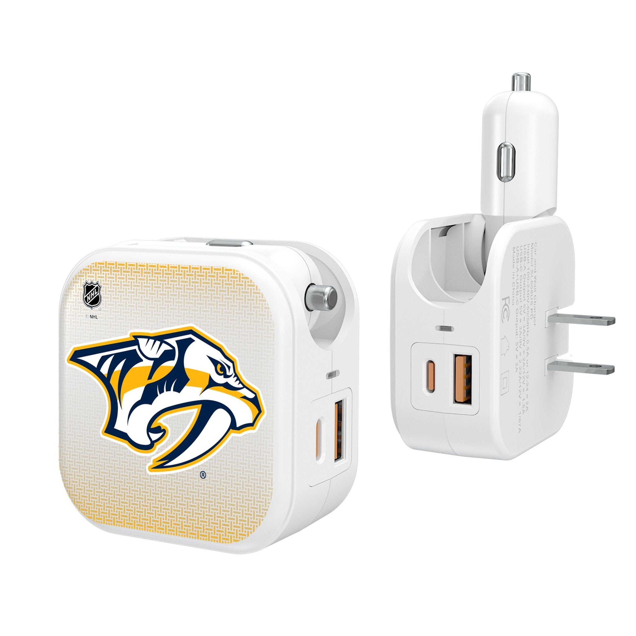 Nashville Predators Linen 2 in 1 USB Charger - Sports Gifts, Sports Memorabilia, Sports Collectibles, Fan Shop