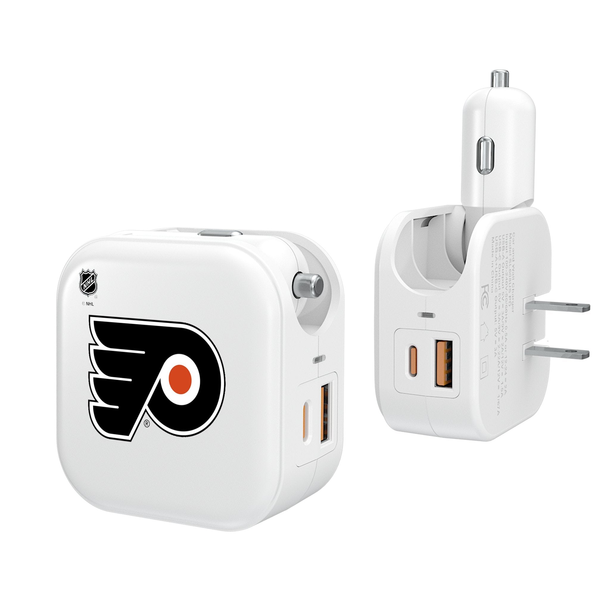 Philadelphia Flyers Insignia 2 in 1 USB Charger - Sports Gifts, Sports Memorabilia, Sports Collectibles, Fan Shop