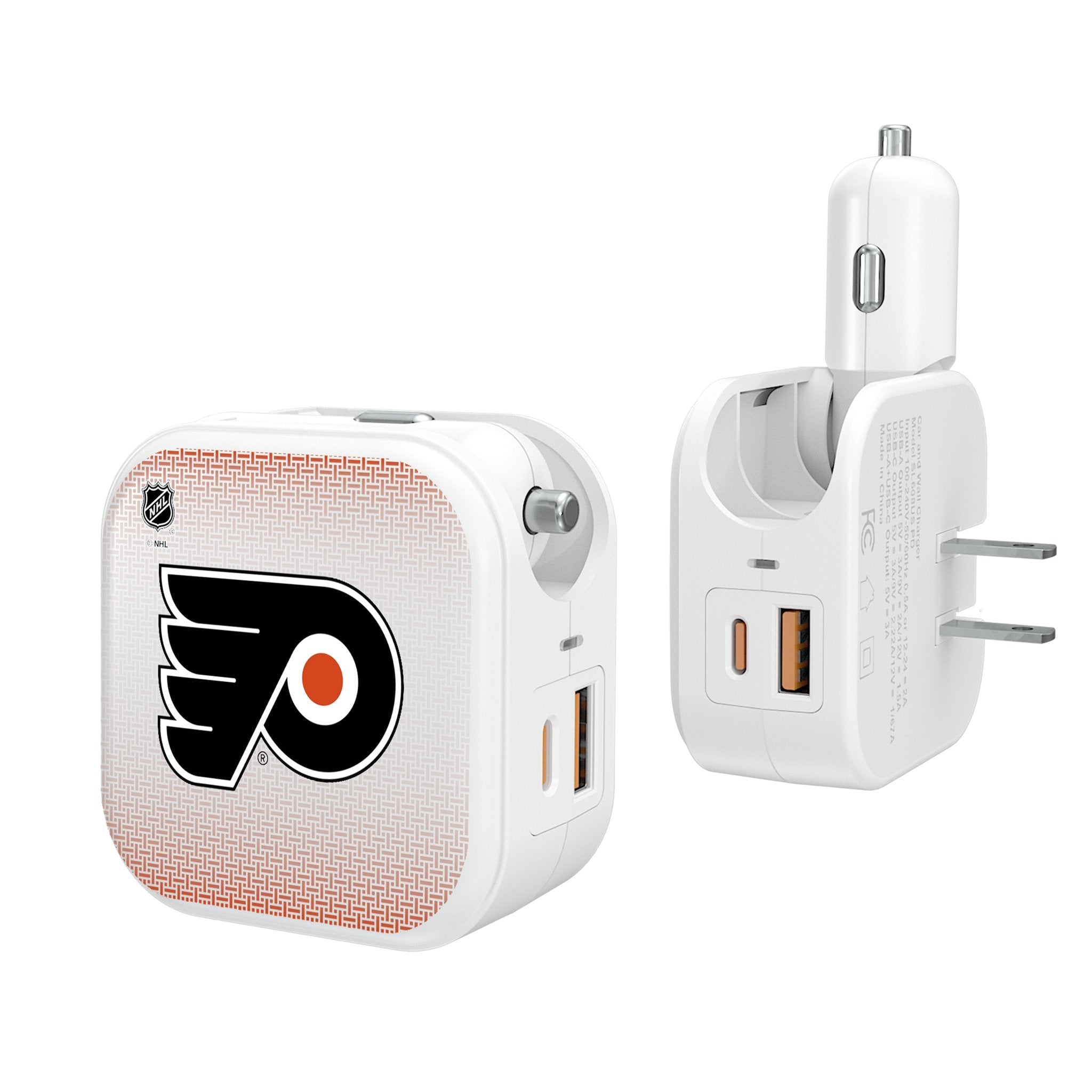 Philadelphia Flyers Linen 2 in 1 USB Charger - Sports Gifts, Sports Memorabilia, Sports Collectibles, Fan Shop