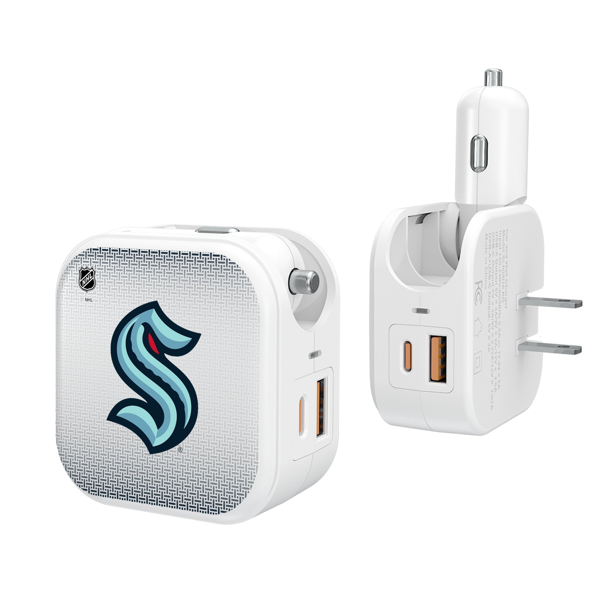 Seattle Kraken Linen 2 in 1 USB Charger - Sports Gifts, Sports Memorabilia, Sports Collectibles, Fan Shop