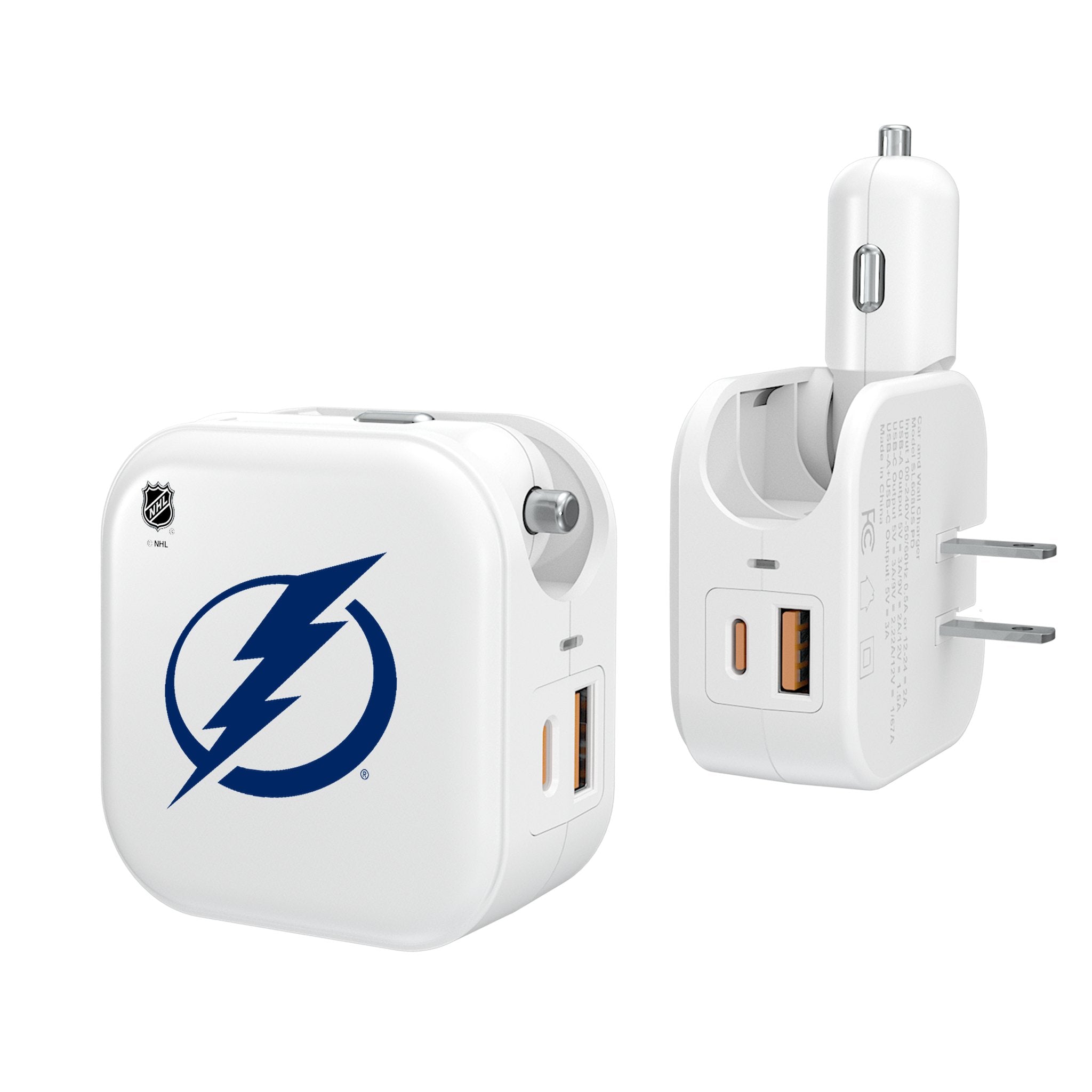 Tampa Bay Lightning Insignia 2 in 1 USB Charger - Sports Gifts, Sports Memorabilia, Sports Collectibles, Fan Shop