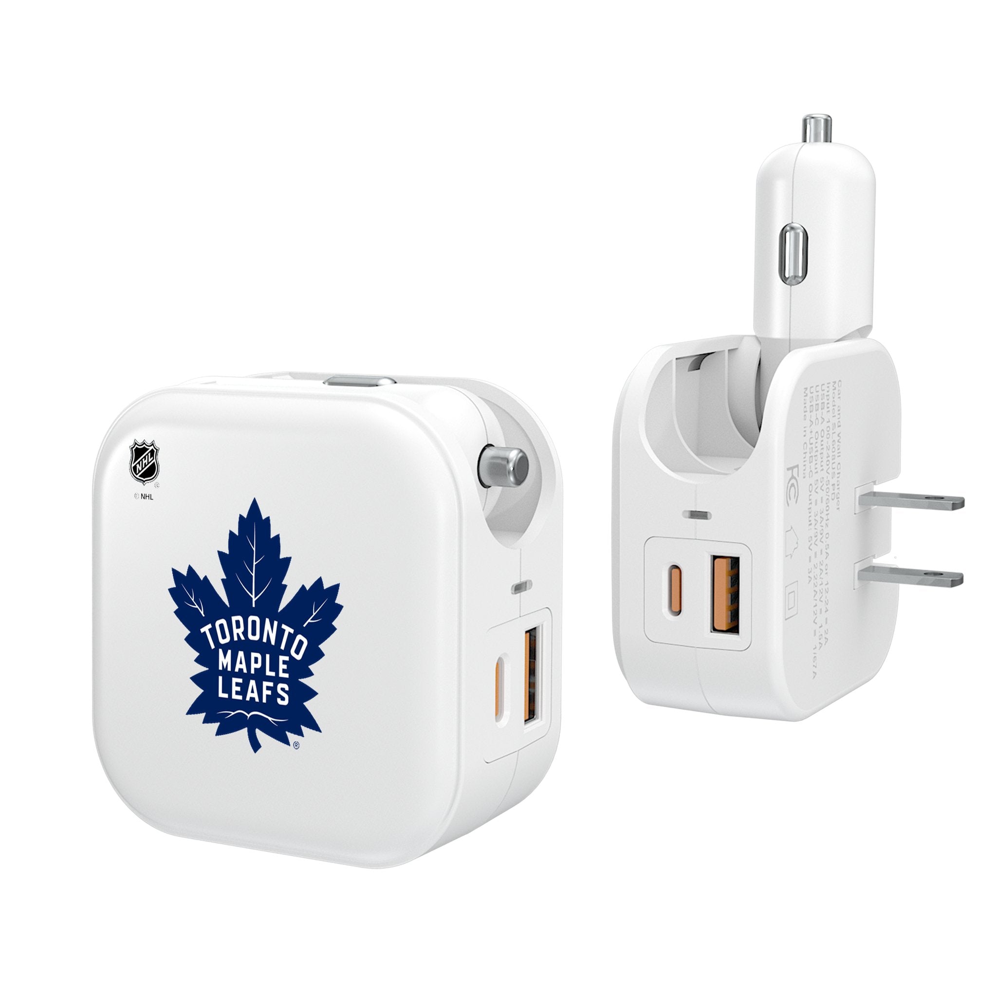 Toronto Maple Leafs Insignia 2 in 1 USB Charger - Sports Gifts, Sports Memorabilia, Sports Collectibles, Fan Shop