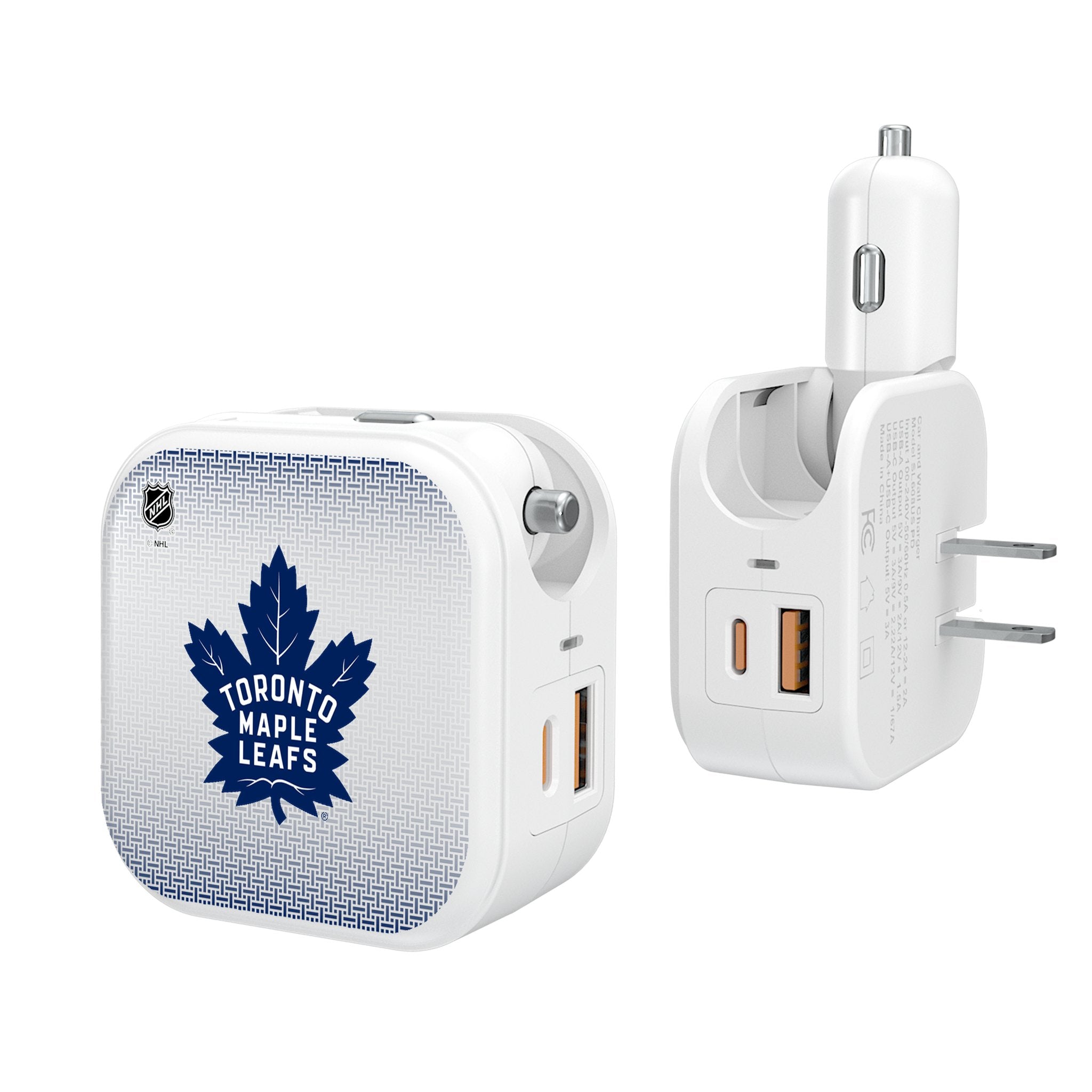 Toronto Maple Leafs Linen 2 in 1 USB Charger - Sports Gifts, Sports Memorabilia, Sports Collectibles, Fan Shop
