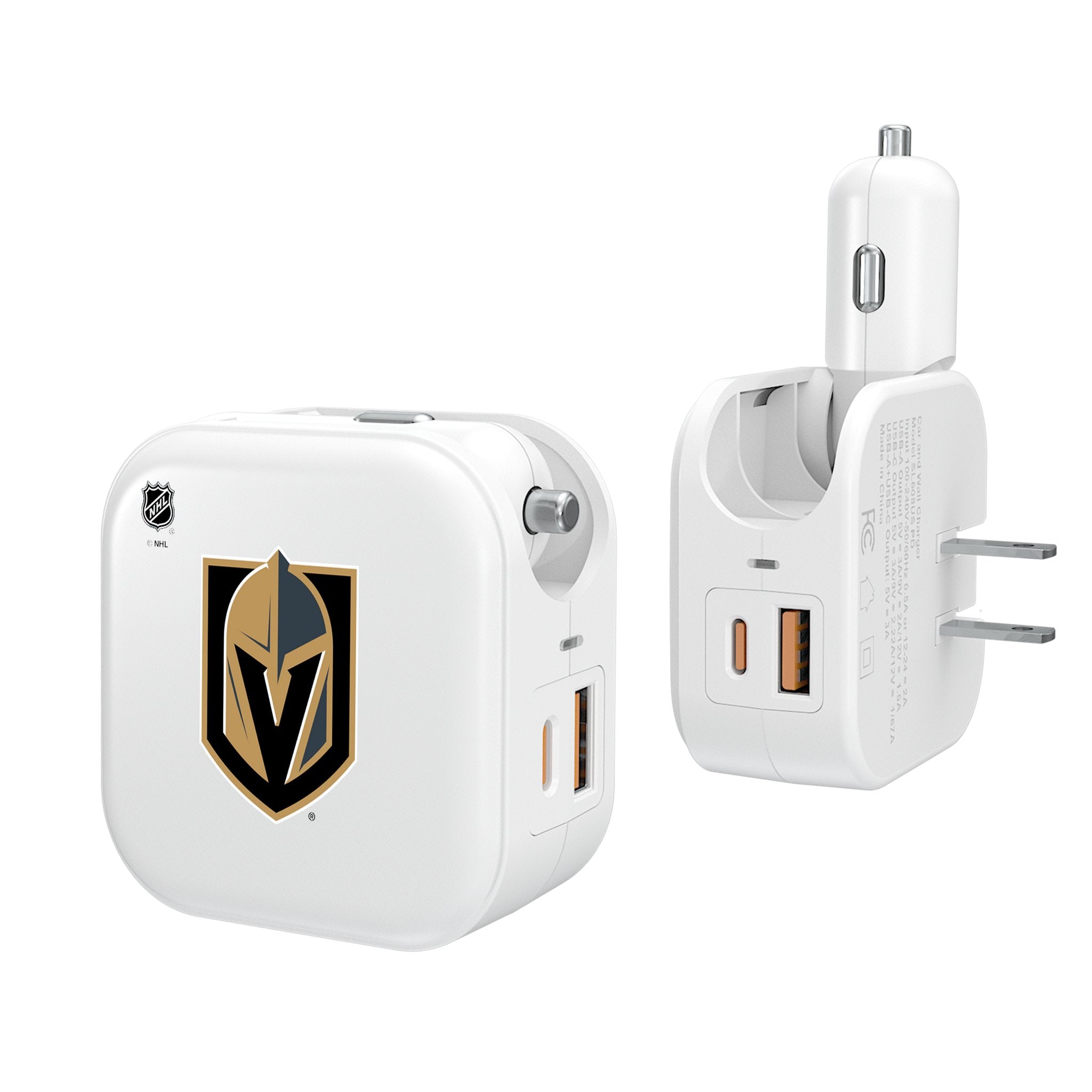 Vegas Golden Knights Insignia 2 in 1 USB Charger - Sports Gifts, Sports Memorabilia, Sports Collectibles, Fan Shop