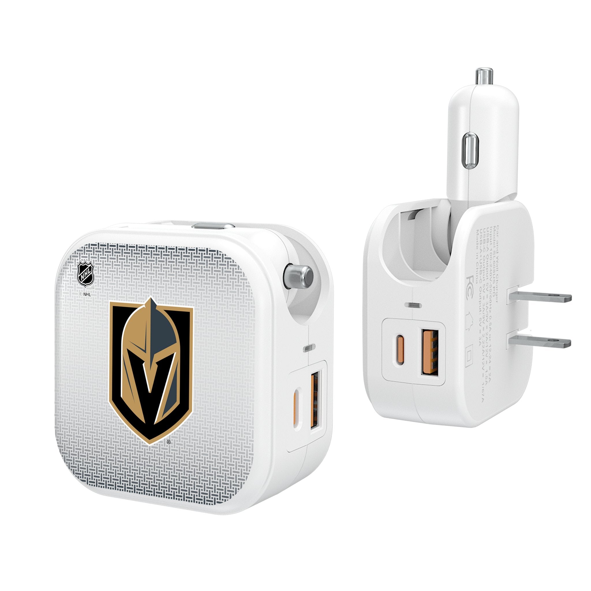 Vegas Golden Knights Linen 2 in 1 USB Charger - Sports Gifts, Sports Memorabilia, Sports Collectibles, Fan Shop