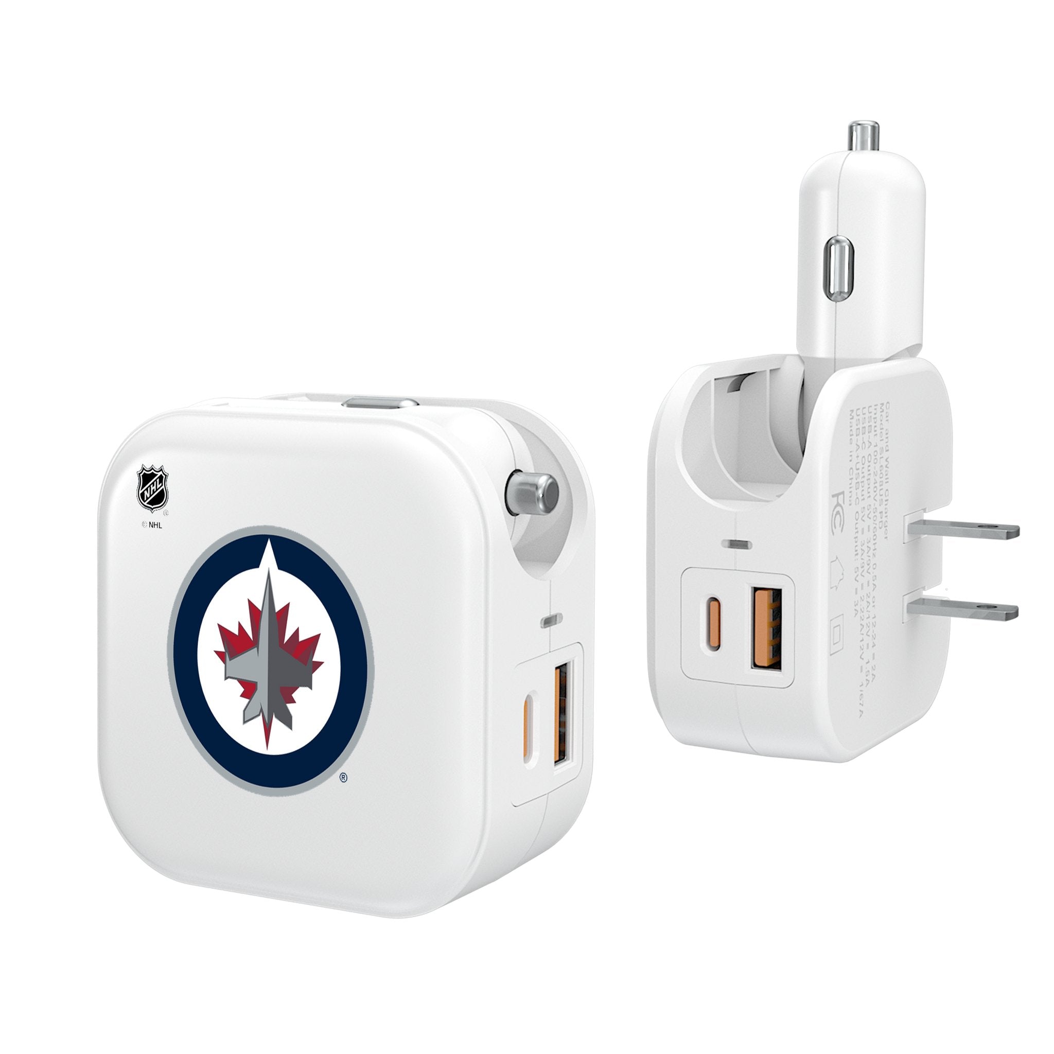 Winnipeg Jets Insignia 2 in 1 USB Charger - Sports Gifts, Sports Memorabilia, Sports Collectibles, Fan Shop