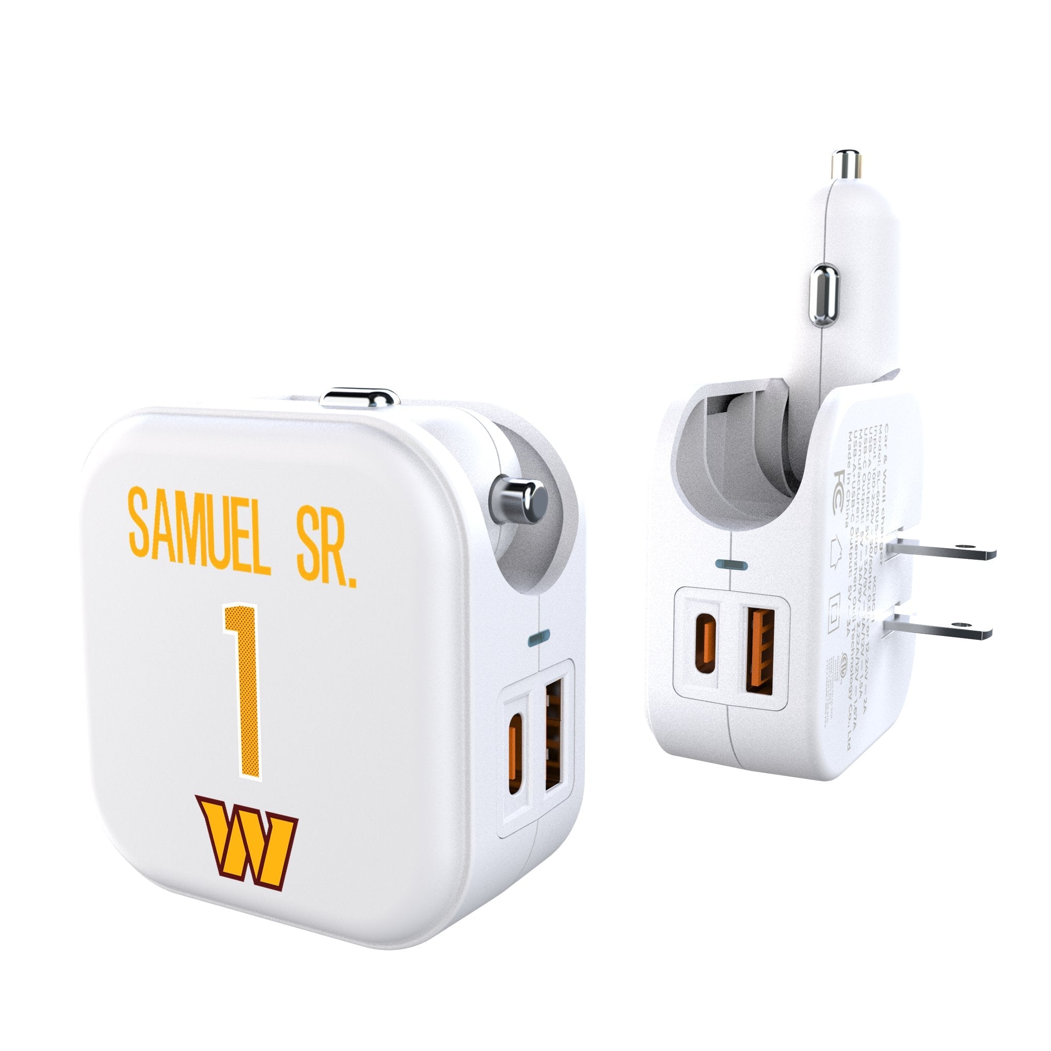 Deebo Samuel Sr. Washington Commanders 1 Game Tactic 2 in 1 USB Charger - Sports Gifts, Sports Memorabilia, Sports Collectibles, Fan Shop