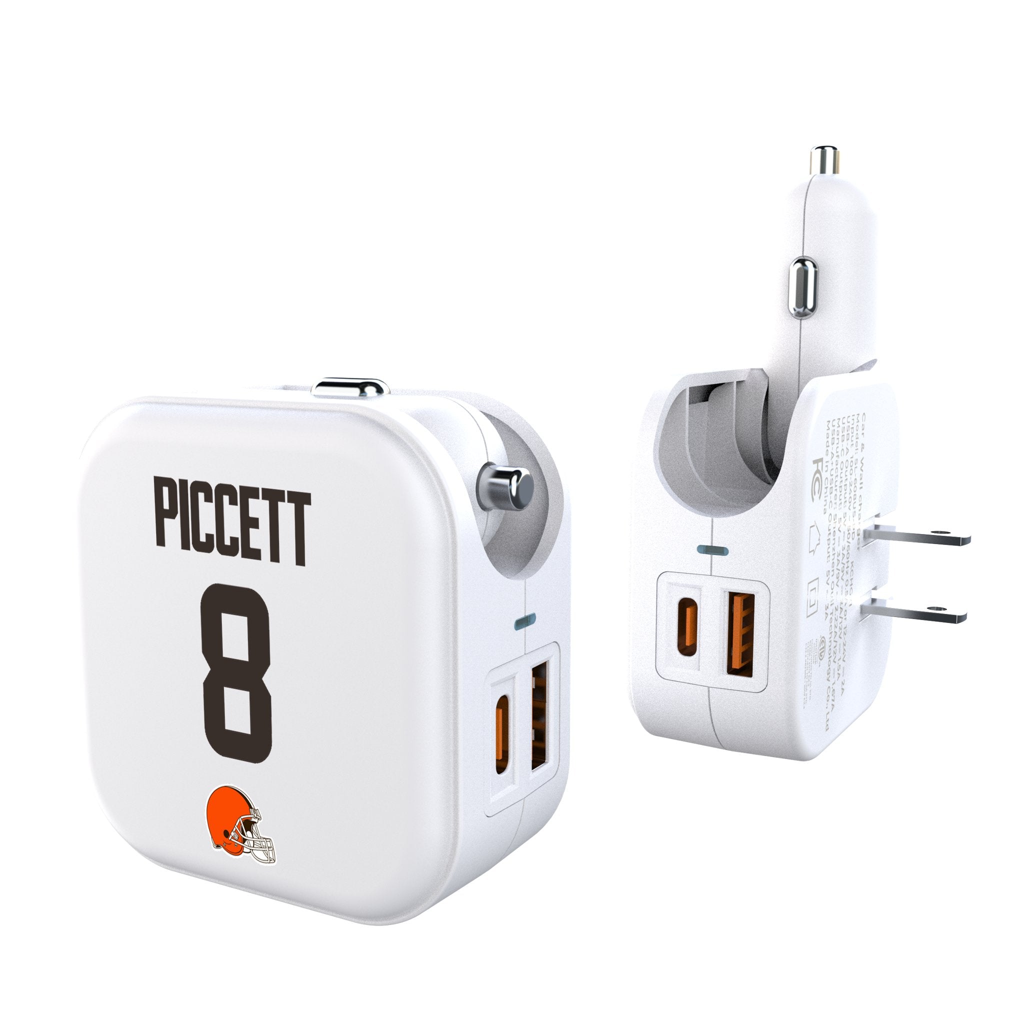 Kenny Pickett Cleveland Browns 8 Game Tactic 2 in 1 USB Charger - Sports Gifts, Sports Memorabilia, Sports Collectibles, Fan Shop