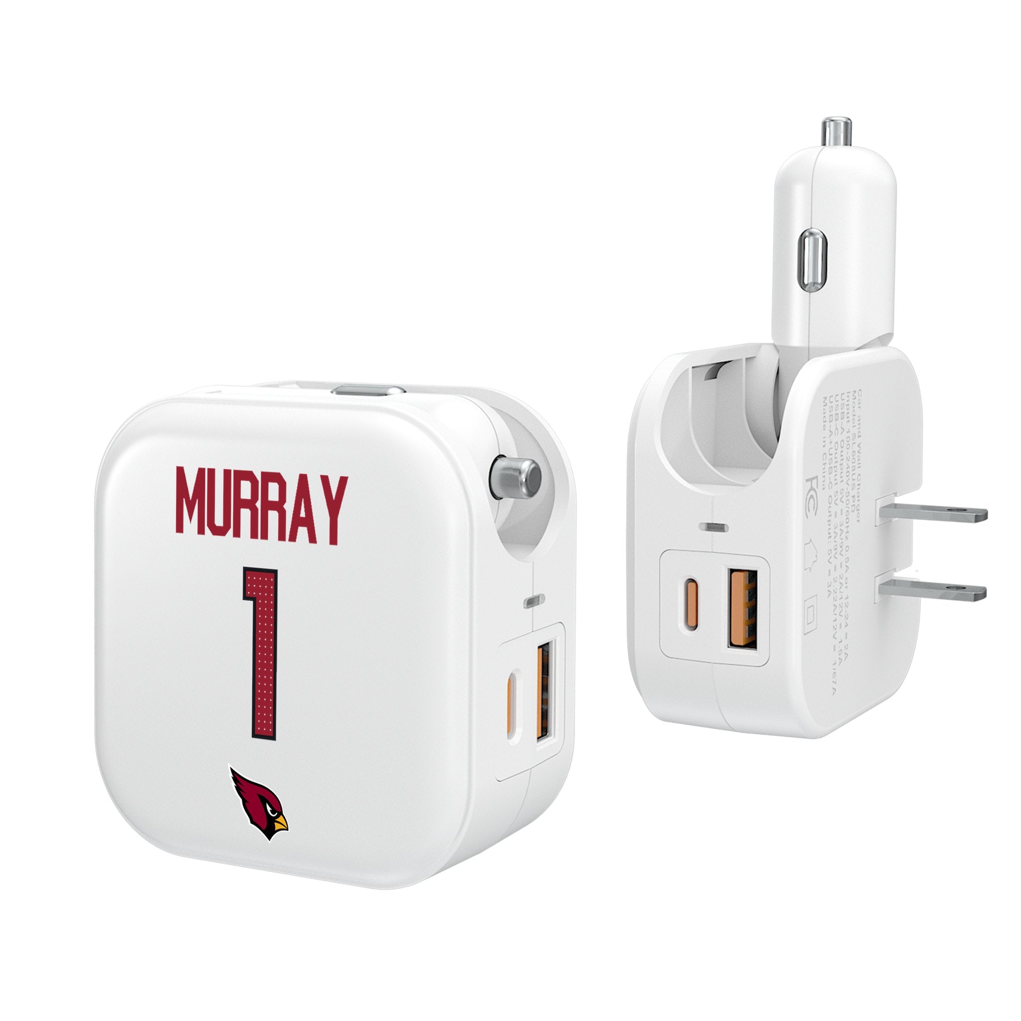 Kyler Murray Arizona Cardinals 1 Ready 2 in 1 USB Charger - Sports Gifts, Sports Memorabilia, Sports Collectibles, Fan Shop