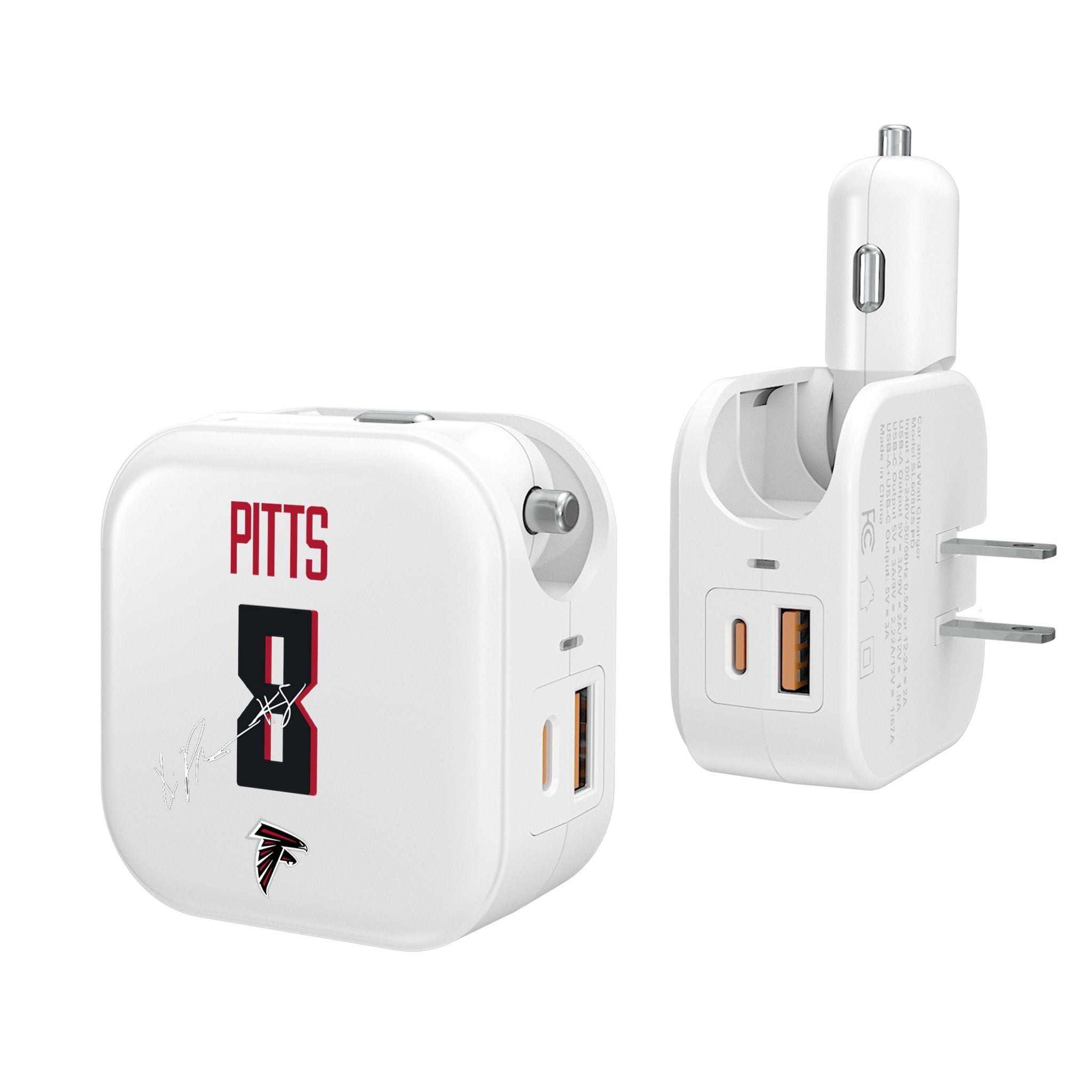Kyle Pitts Atlanta Falcons 8 Ready 2 in 1 USB Charger - Sports Gifts, Sports Memorabilia, Sports Collectibles, Fan Shop