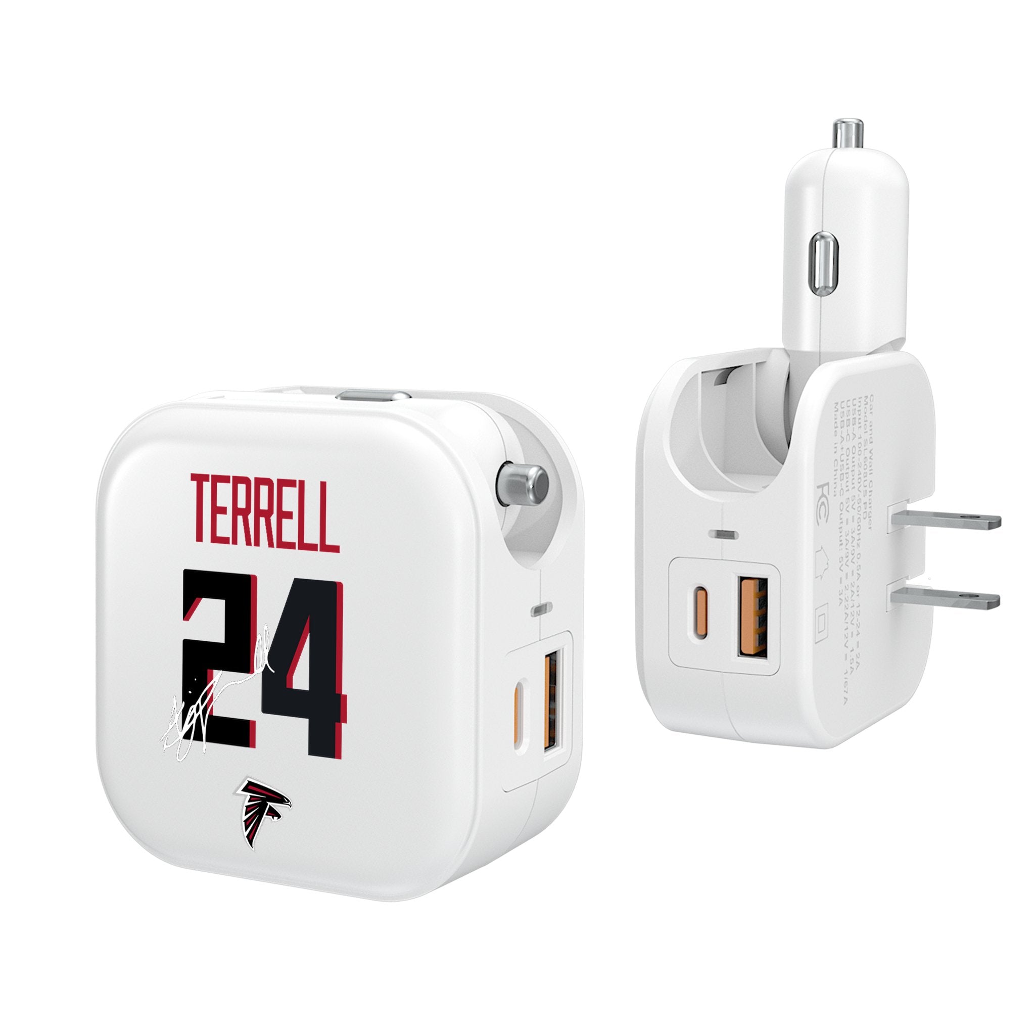 A.J. Terrell Atlanta Falcons 24 Ready 2 in 1 USB Charger - Sports Gifts, Sports Memorabilia, Sports Collectibles, Fan Shop