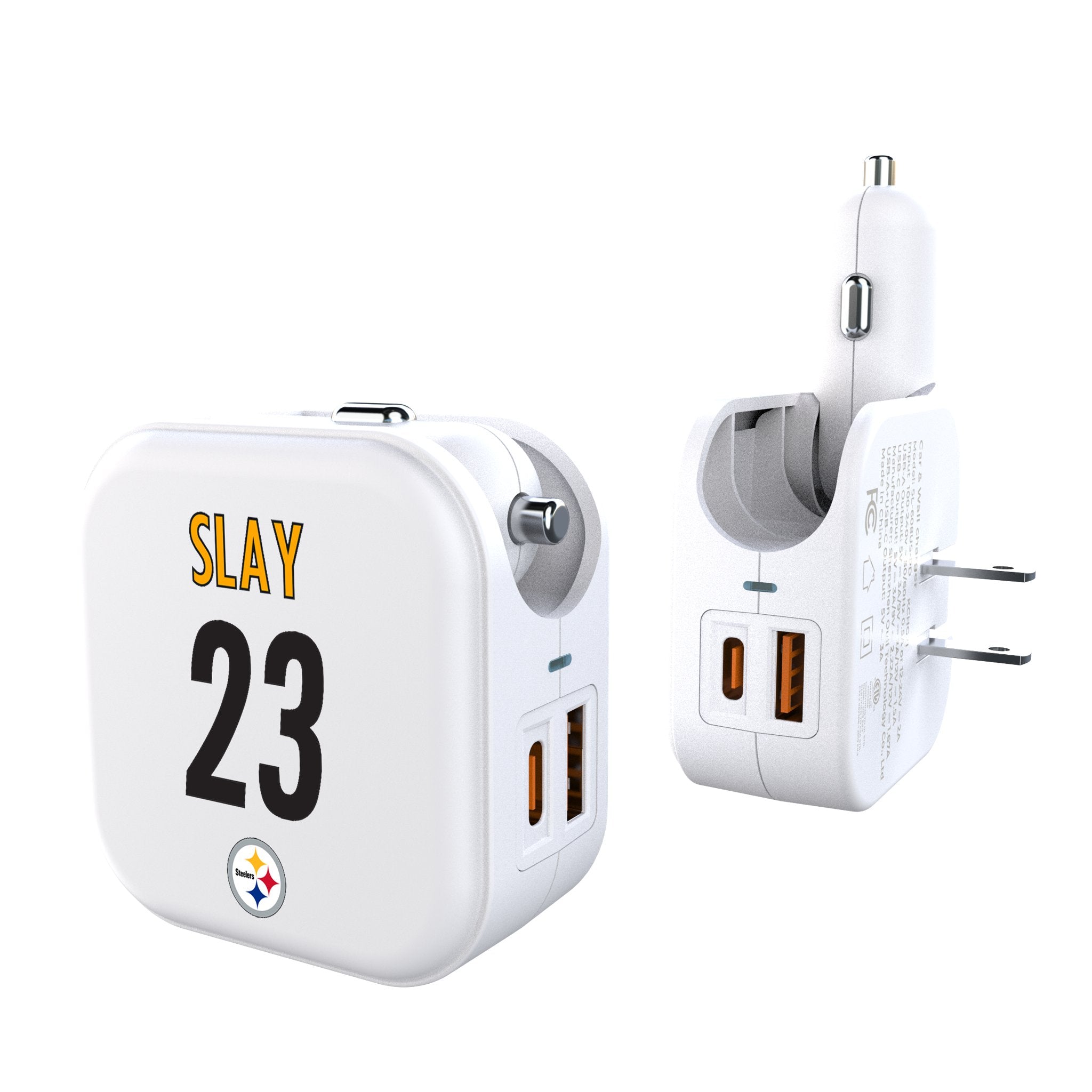 Darius Slay Pittsburgh Steelers 23 Game Tactic 2 in 1 USB Charger - Sports Gifts, Sports Memorabilia, Sports Collectibles, Fan Shop
