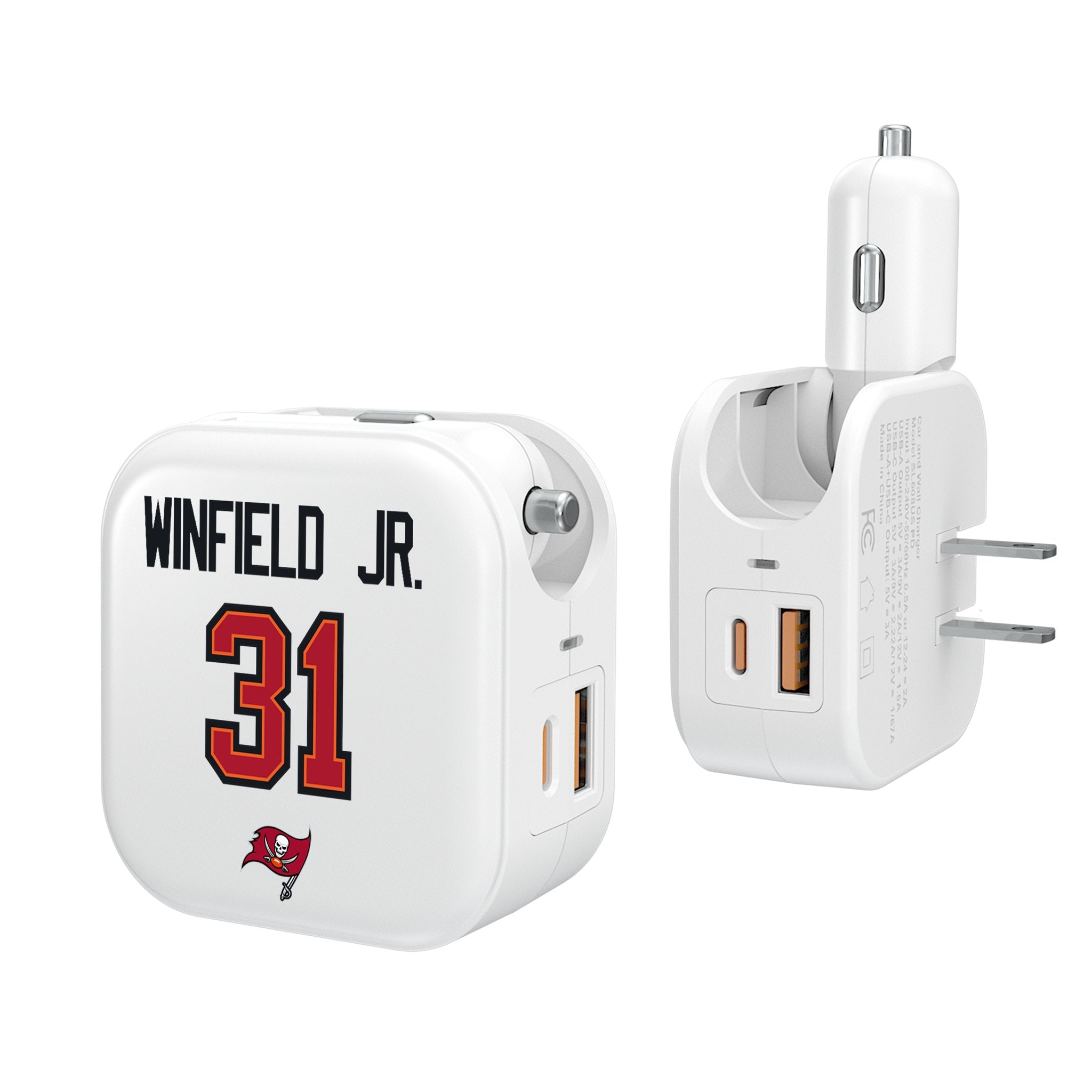 Antoine Winfield Jr. Tampa Bay Buccaneers 31 Ready 2 in 1 USB Charger - Sports Gifts, Sports Memorabilia, Sports Collectibles, Fan Shop