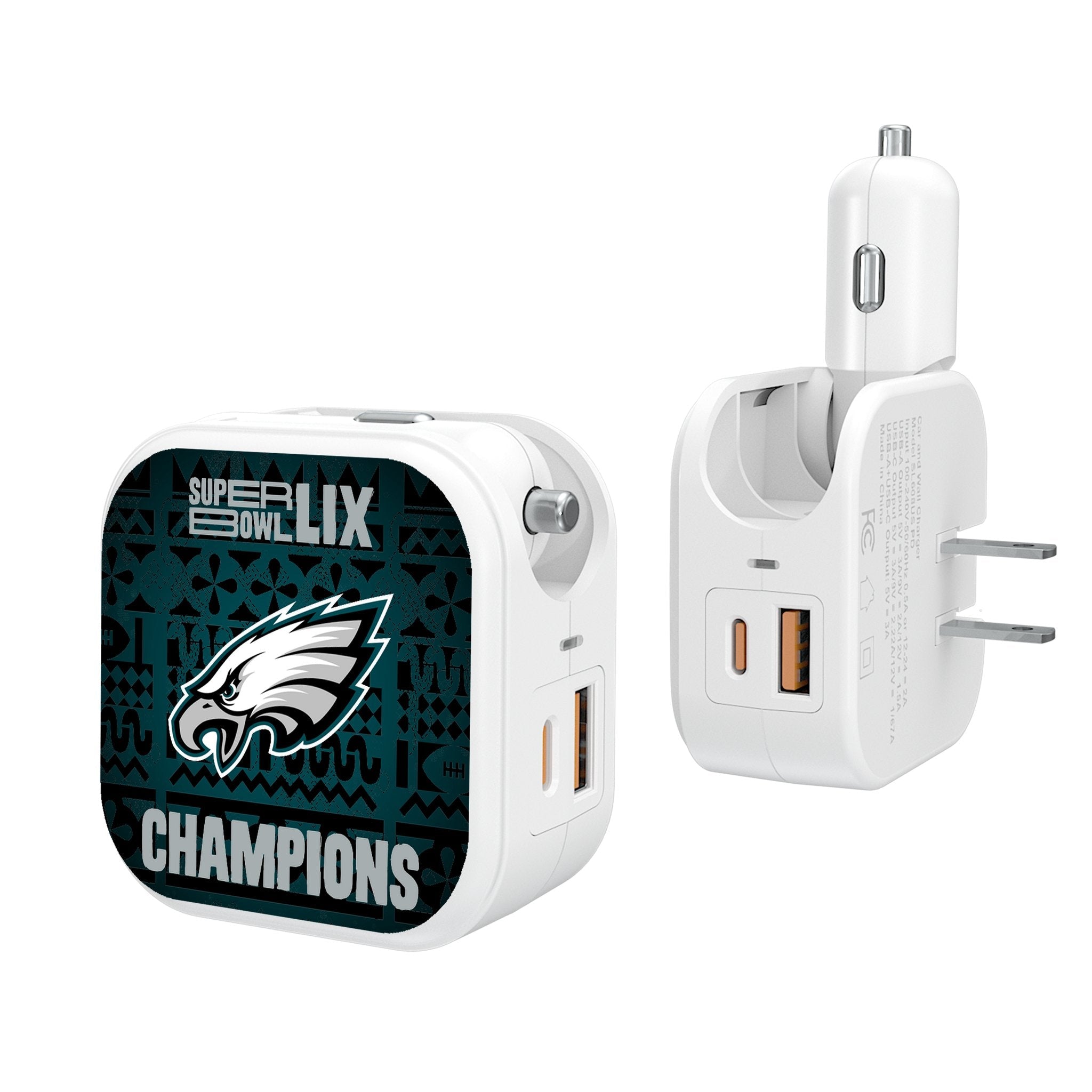Philadelphia Eagles 2025 Super Bowl 2 in 1 USB Charger - Sports Gifts, Sports Memorabilia, Sports Collectibles, Fan Shop