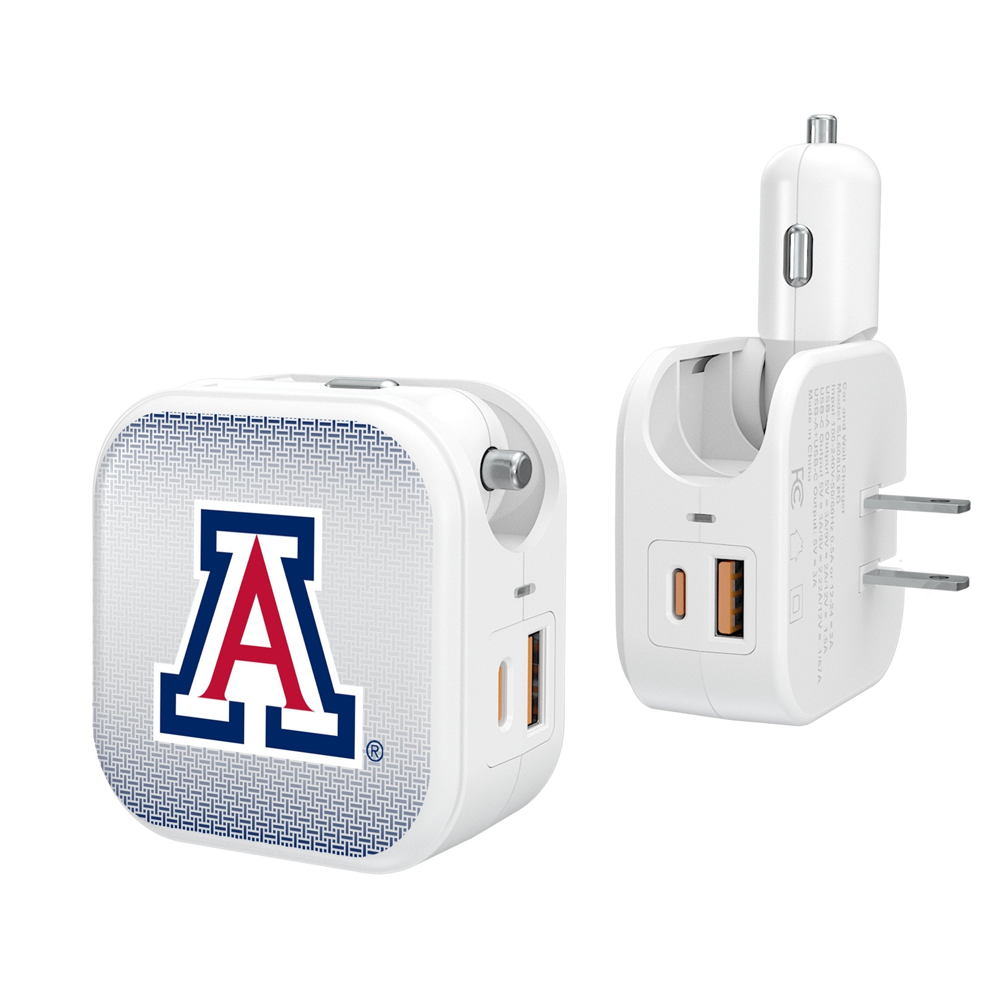University of Arizona Wildcats Linen 2 in 1 USB Charger - Sports Gifts, Sports Memorabilia, Sports Collectibles, Fan Shop