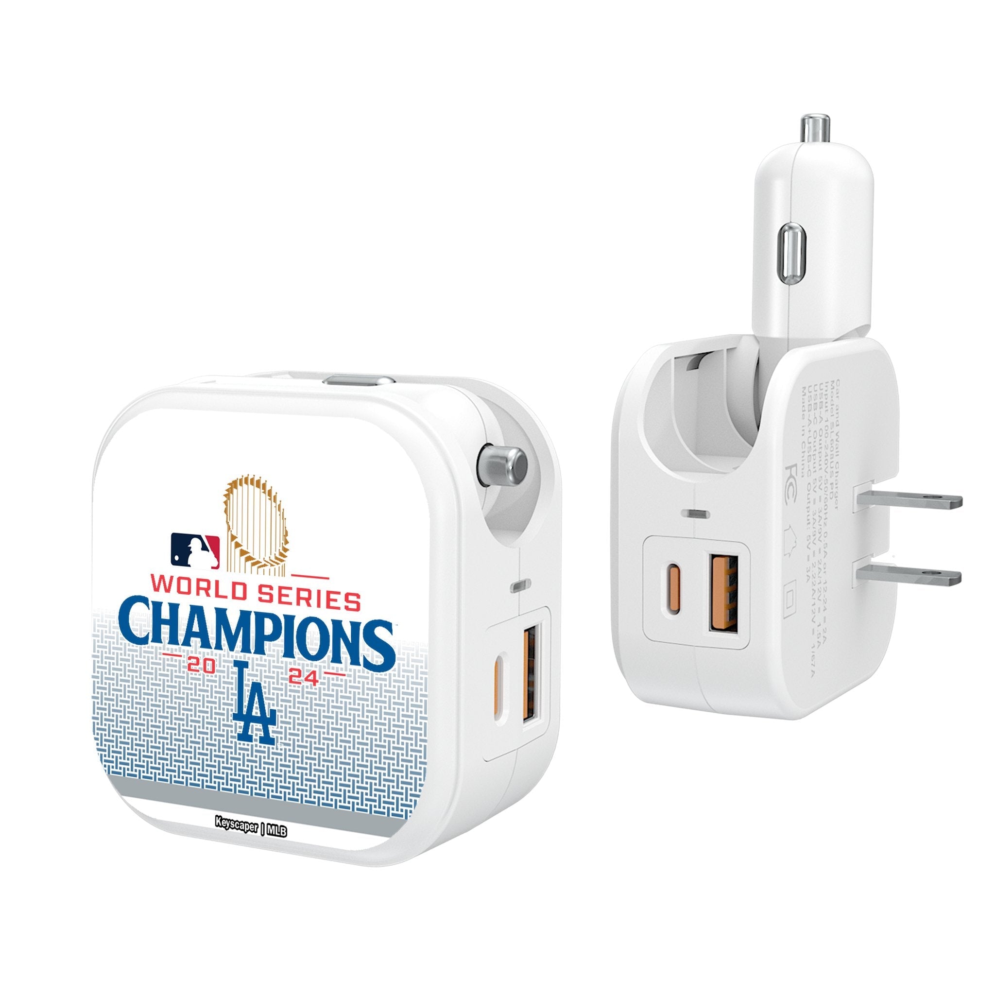 LA Dodgers 2024 MLB World Series 2 in 1 USB Charger - Sports Gifts, Sports Memorabilia, Sports Collectibles, Fan Shop