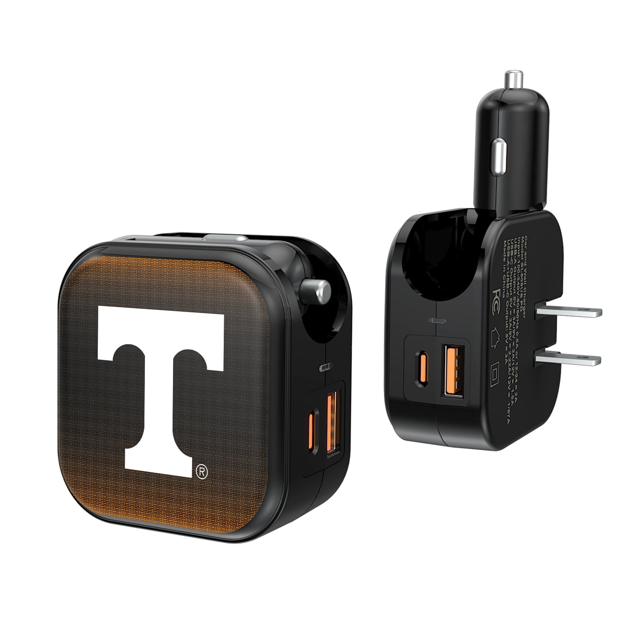 University of Tennessee Volunteers Linen 2 in 1 USB A/C Charger - Sports Gifts, Sports Memorabilia, Sports Collectibles, Fan Shop
