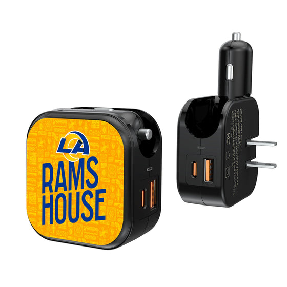 Los Angeles Rams 2024 Illustrated Limited Edition 2 in 1 USB A/C Charger-0
