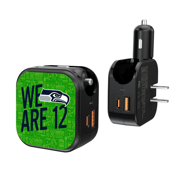 Seattle Seahawks 2024 Illustrated Limited Edition 2 in 1 USB A/C Charger-0