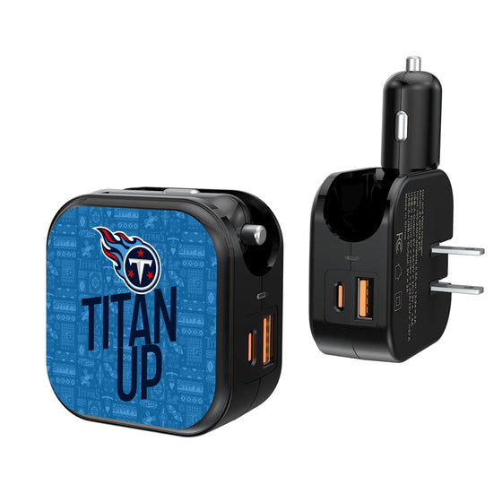 Tennessee Titans 2024 Illustrated Limited Edition 2 in 1 USB A/C Charger-0