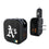 Oakland Athletics Text Backdrop 2 in 1 USB A/C Charger - Sports Gifts, Sports Memorabilia, Sports Collectibles, Fan Shop