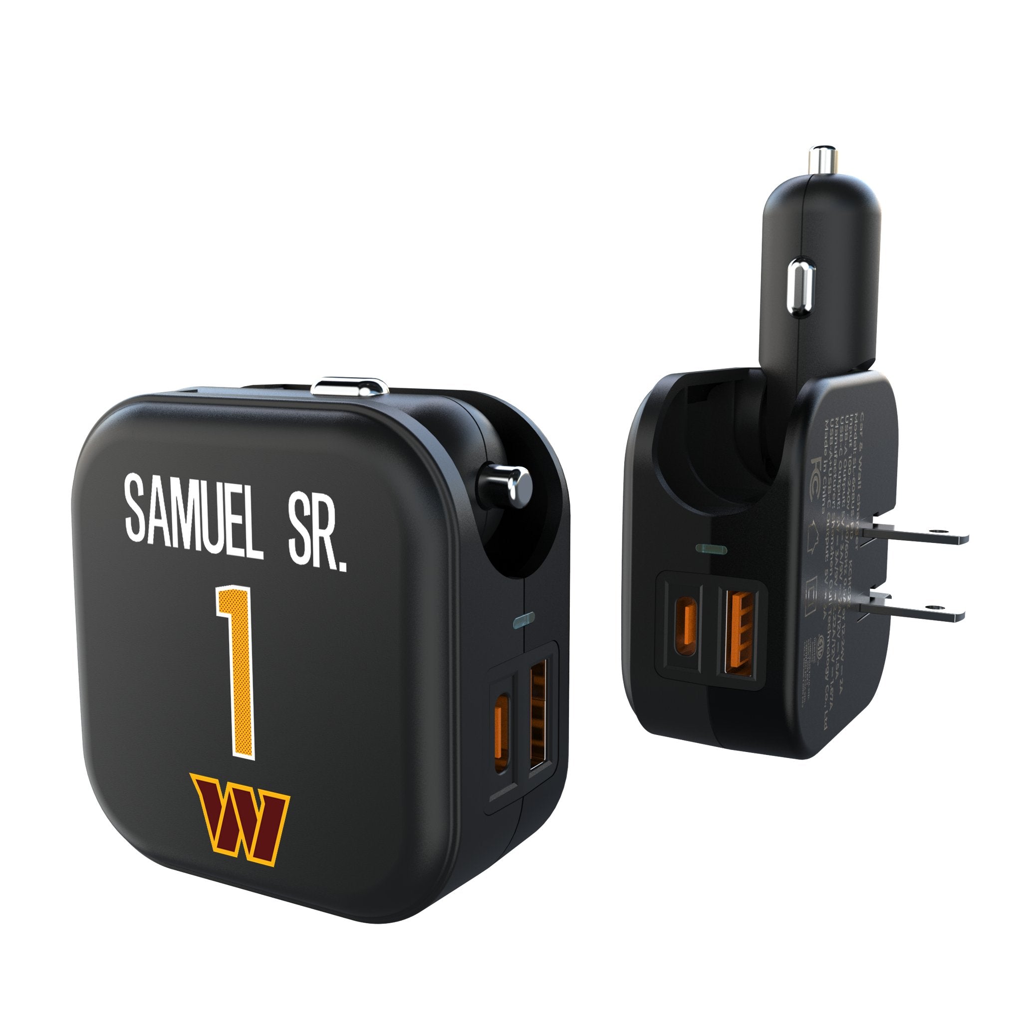Deebo Samuel Sr. Washington Commanders 1 Game Tactic 2 in 1 USB A/C Charger - Sports Gifts, Sports Memorabilia, Sports Collectibles, Fan Shop