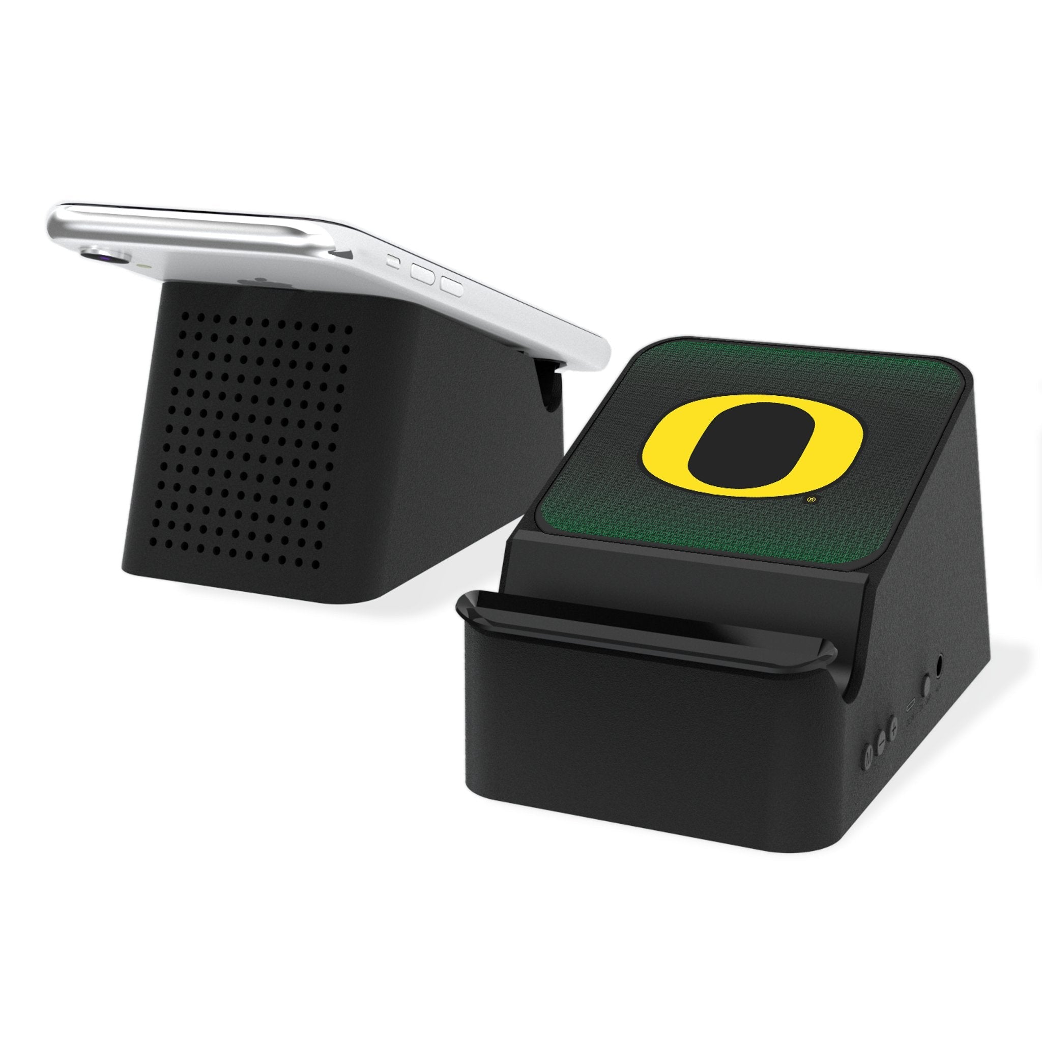 University of Oregon Ducks Linen Wireless Charging Station and Bluetooth Speaker - Sports Gifts, Sports Memorabilia, Sports Collectibles, Fan Shop