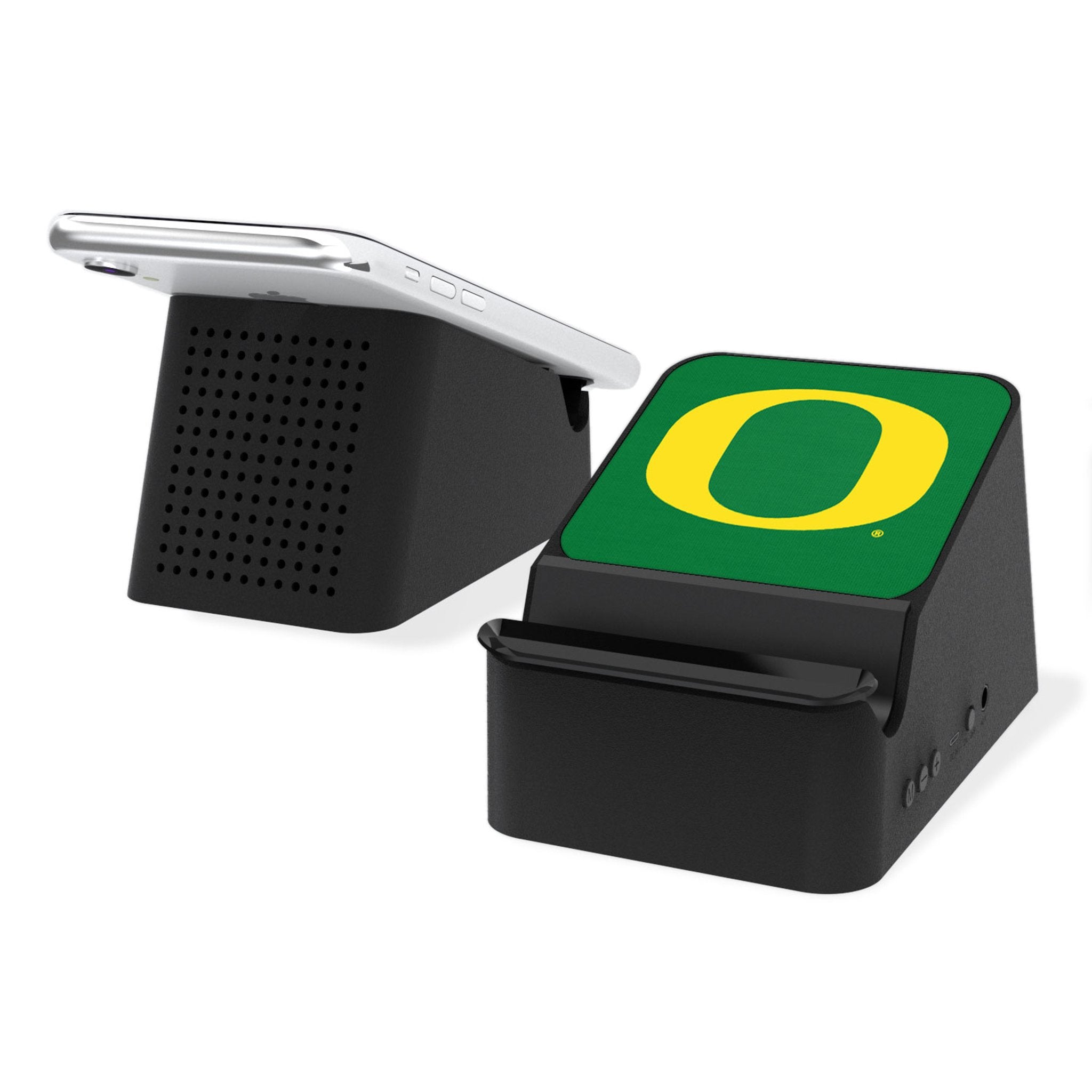 University of Oregon Ducks Solid Wireless Charging Station and Bluetooth Speaker - Sports Gifts, Sports Memorabilia, Sports Collectibles, Fan Shop