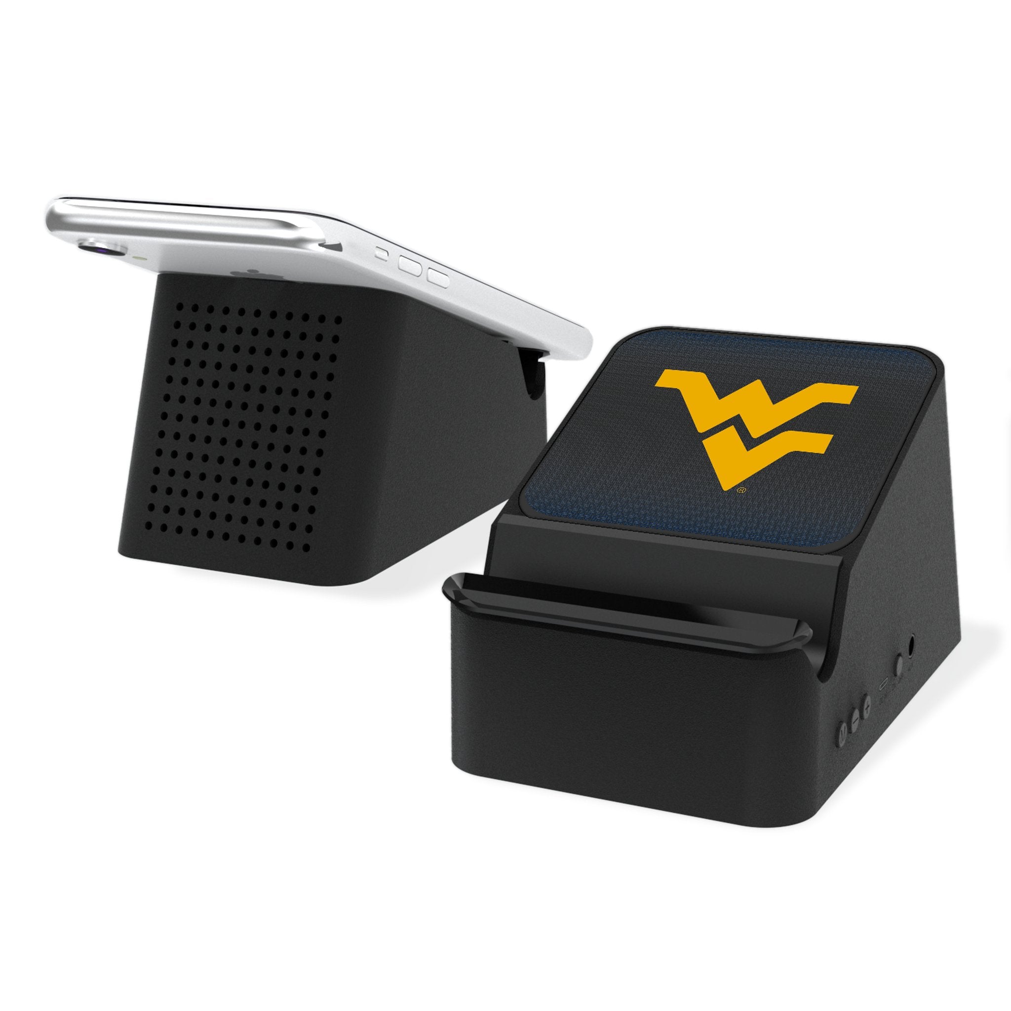 West Virginia University Mountaineers Linen Wireless Charging Station and Bluetooth Speaker - Sports Gifts, Sports Memorabilia, Sports Collectibles, Fan Shop