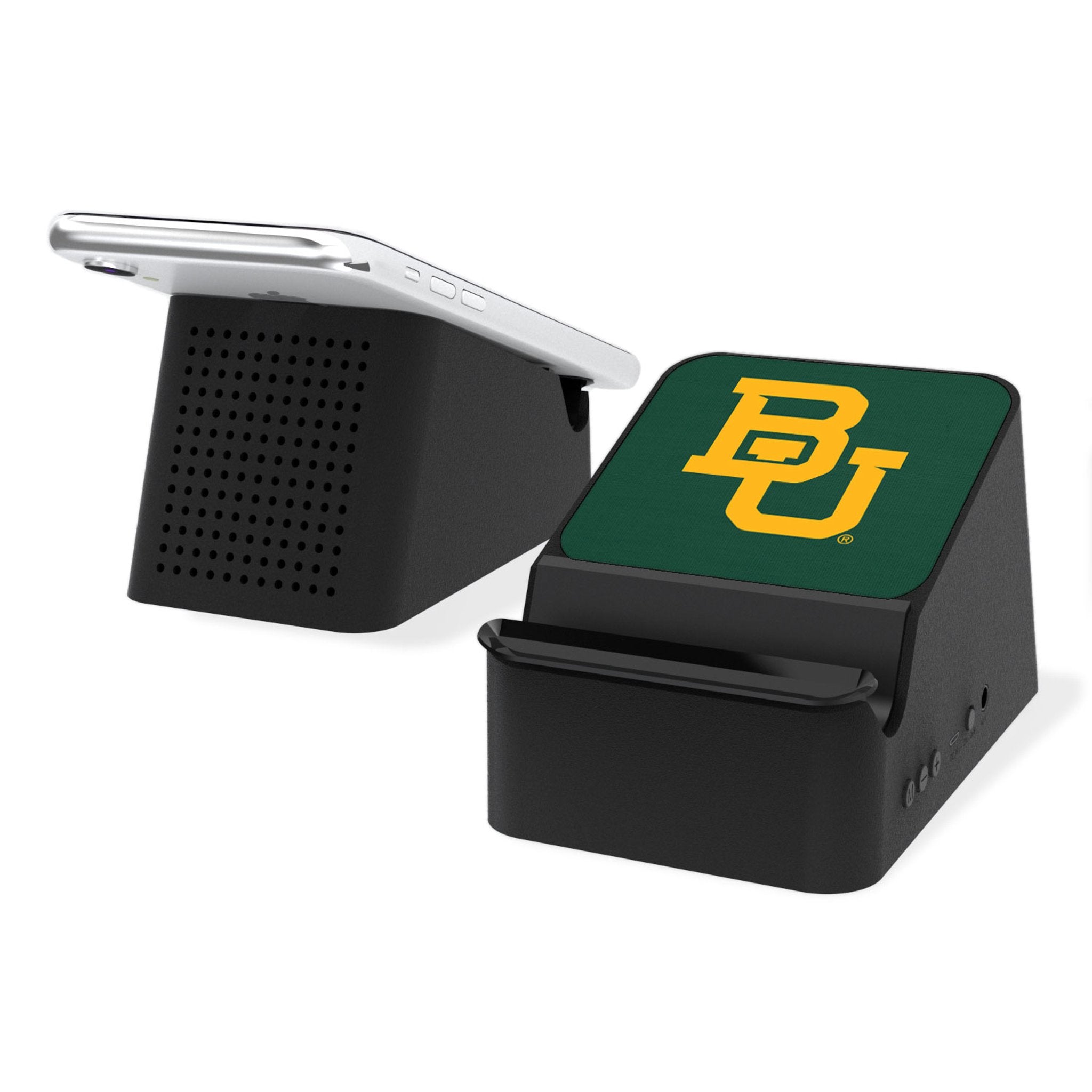 Baylor University Bears Solid Wireless Charging Station and Bluetooth Speaker - Sports Gifts, Sports Memorabilia, Sports Collectibles, Fan Shop