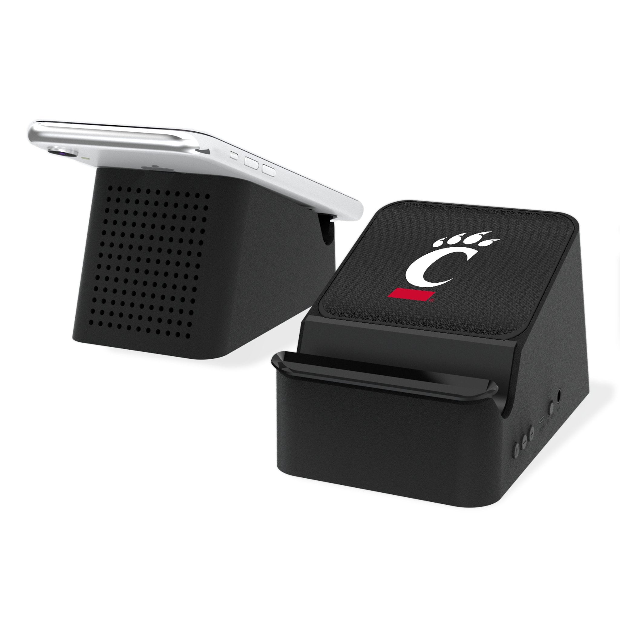 University of Cincinnati Bearcats Linen Wireless Charging Station and Bluetooth Speaker - Sports Gifts, Sports Memorabilia, Sports Collectibles, Fan Shop