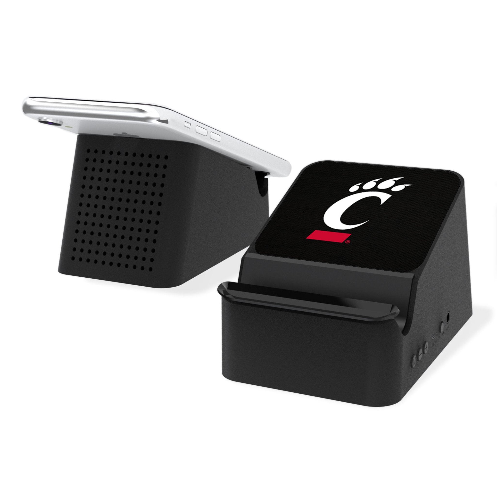 University of Cincinnati Bearcats Solid Wireless Charging Station and Bluetooth Speaker - Sports Gifts, Sports Memorabilia, Sports Collectibles, Fan Shop