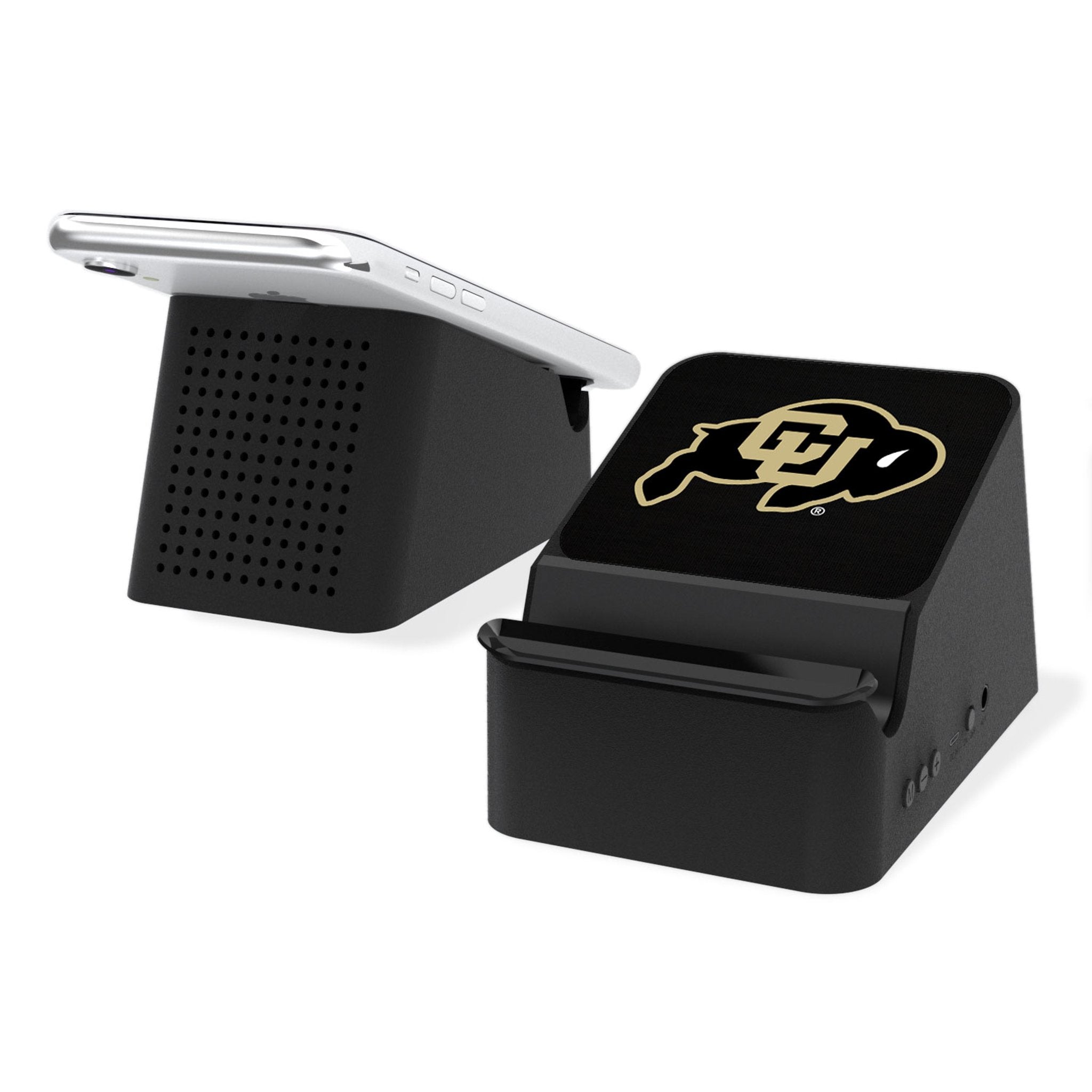 University of Colorado Buffaloes Solid Wireless Charging Station and Bluetooth Speaker - Sports Gifts, Sports Memorabilia, Sports Collectibles, Fan Shop