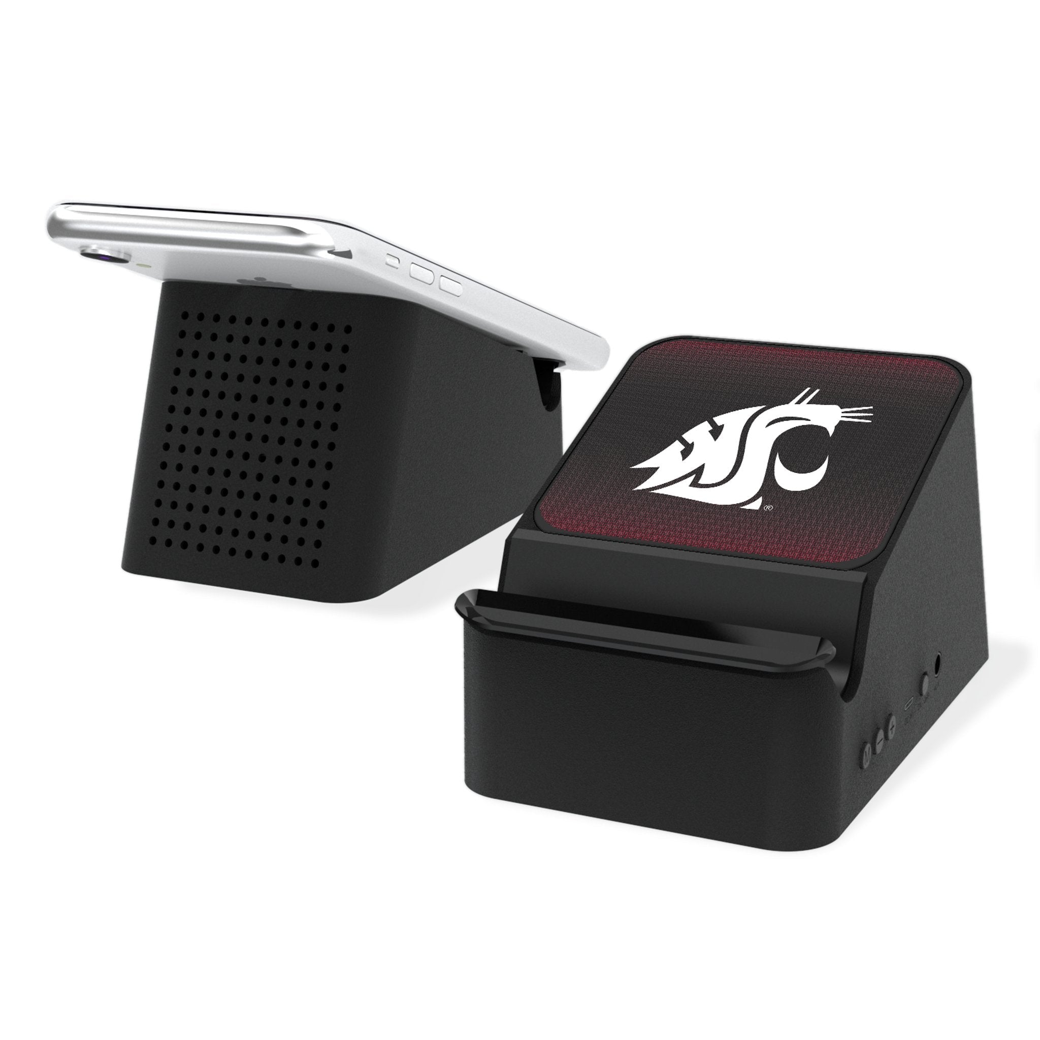 Washington State University Cougars Linen Wireless Charging Station and Bluetooth Speaker - Sports Gifts, Sports Memorabilia, Sports Collectibles, Fan Shop