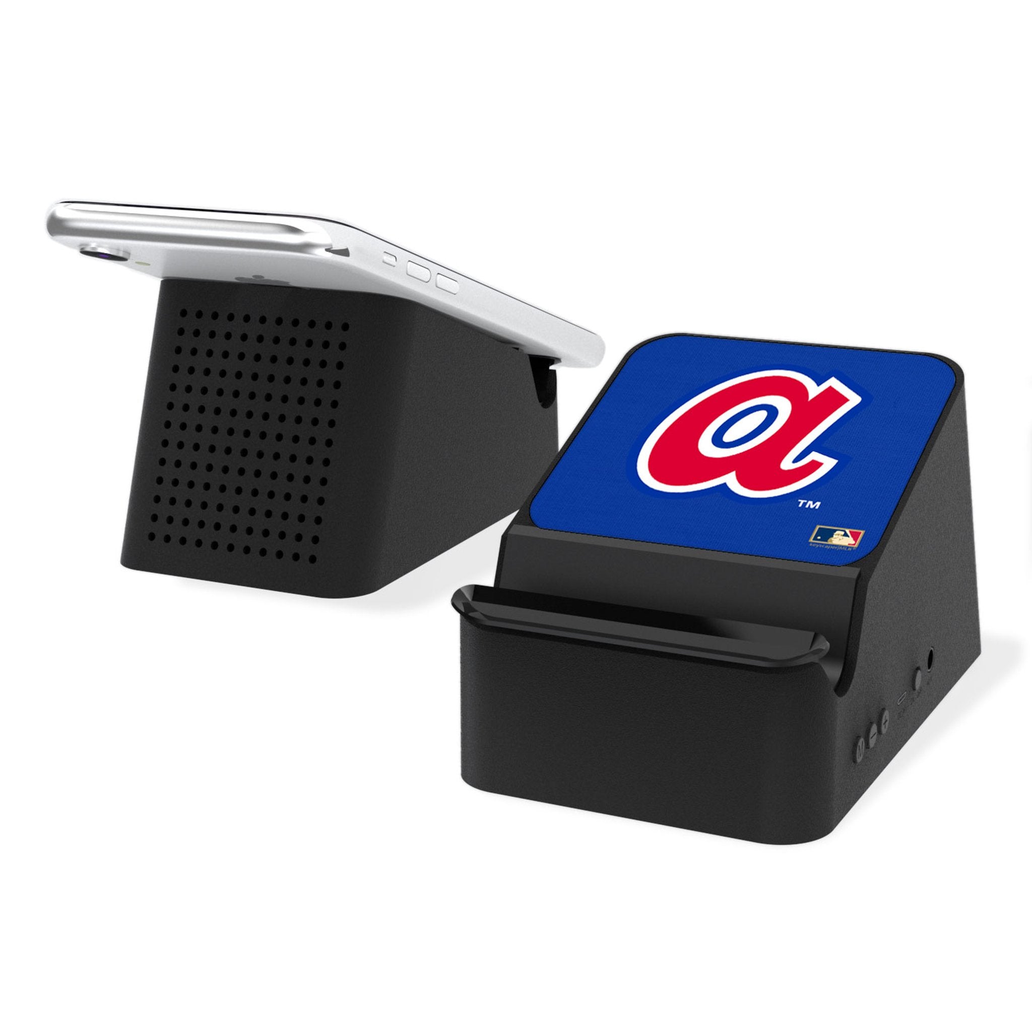 Atlanta Braves 1972-1980 - Cooperstown Collection Solid Wireless Charging Station and Bluetooth Speaker - Sports Gifts, Sports Memorabilia, Sports Collectibles, Fan Shop