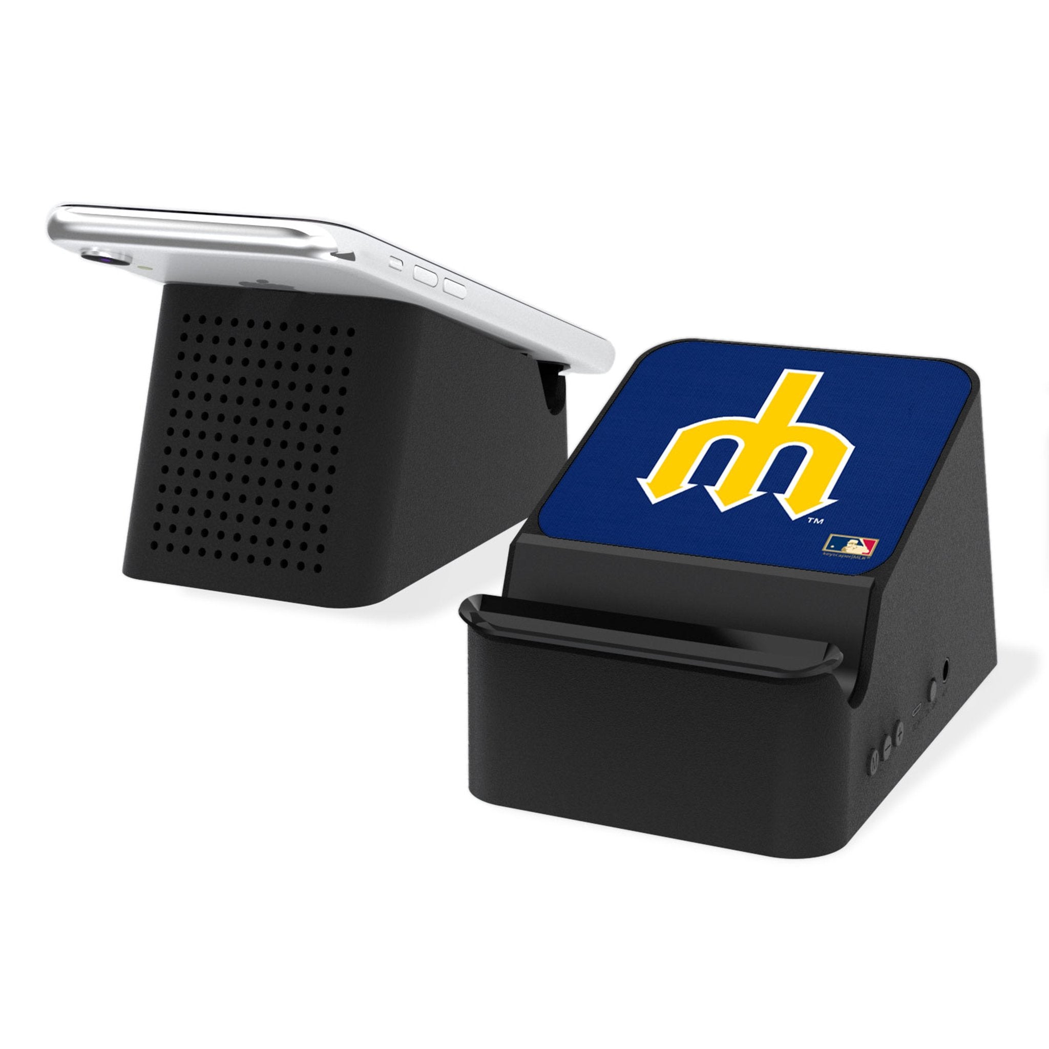Seattle Mariners 1977-1980 - Cooperstown Collection Solid Wireless Charging Station and Bluetooth Speaker - Sports Gifts, Sports Memorabilia, Sports Collectibles, Fan Shop