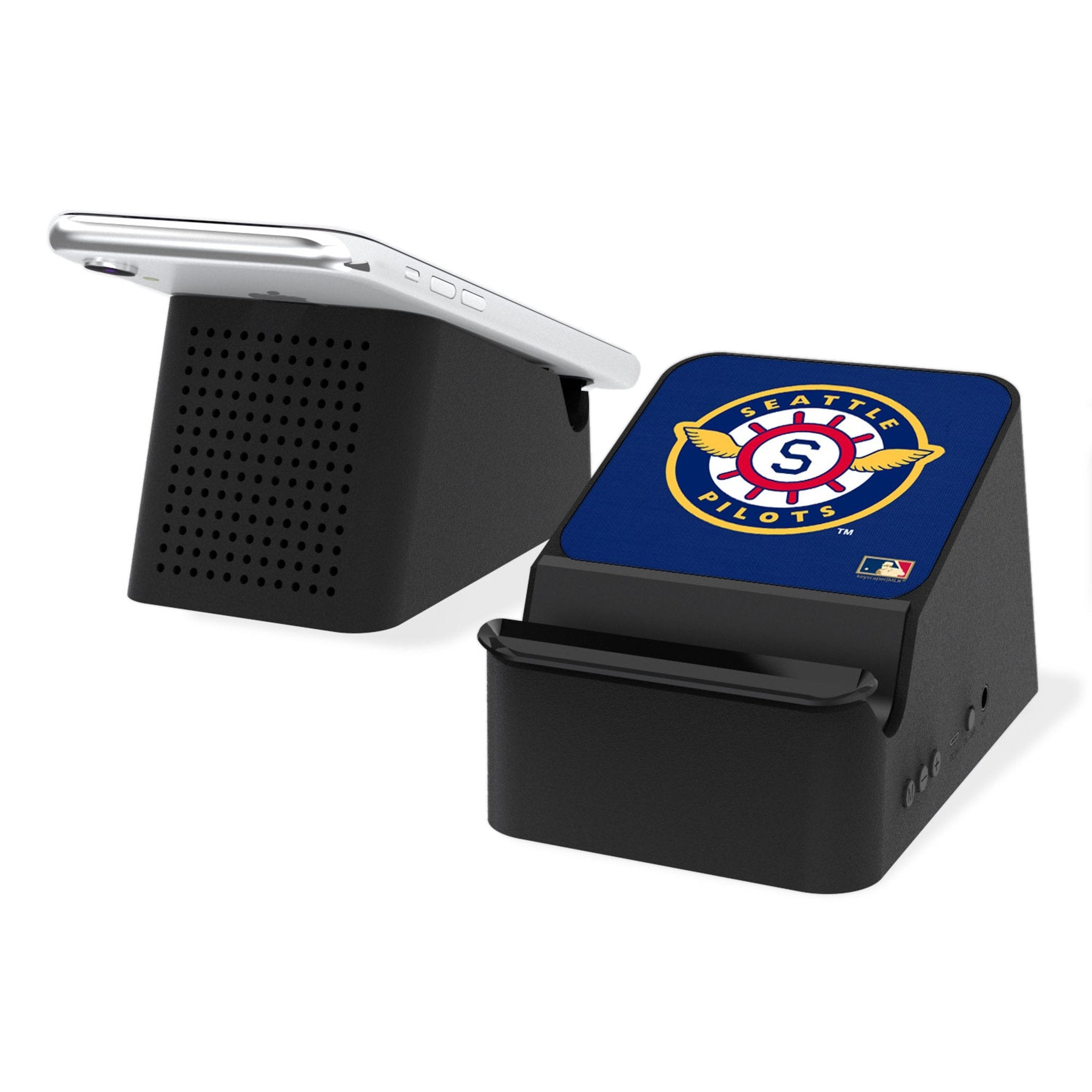 Seattle Pilots 1969 - Cooperstown Collection Solid Wireless Charging Station and Bluetooth Speaker - Sports Gifts, Sports Memorabilia, Sports Collectibles, Fan Shop