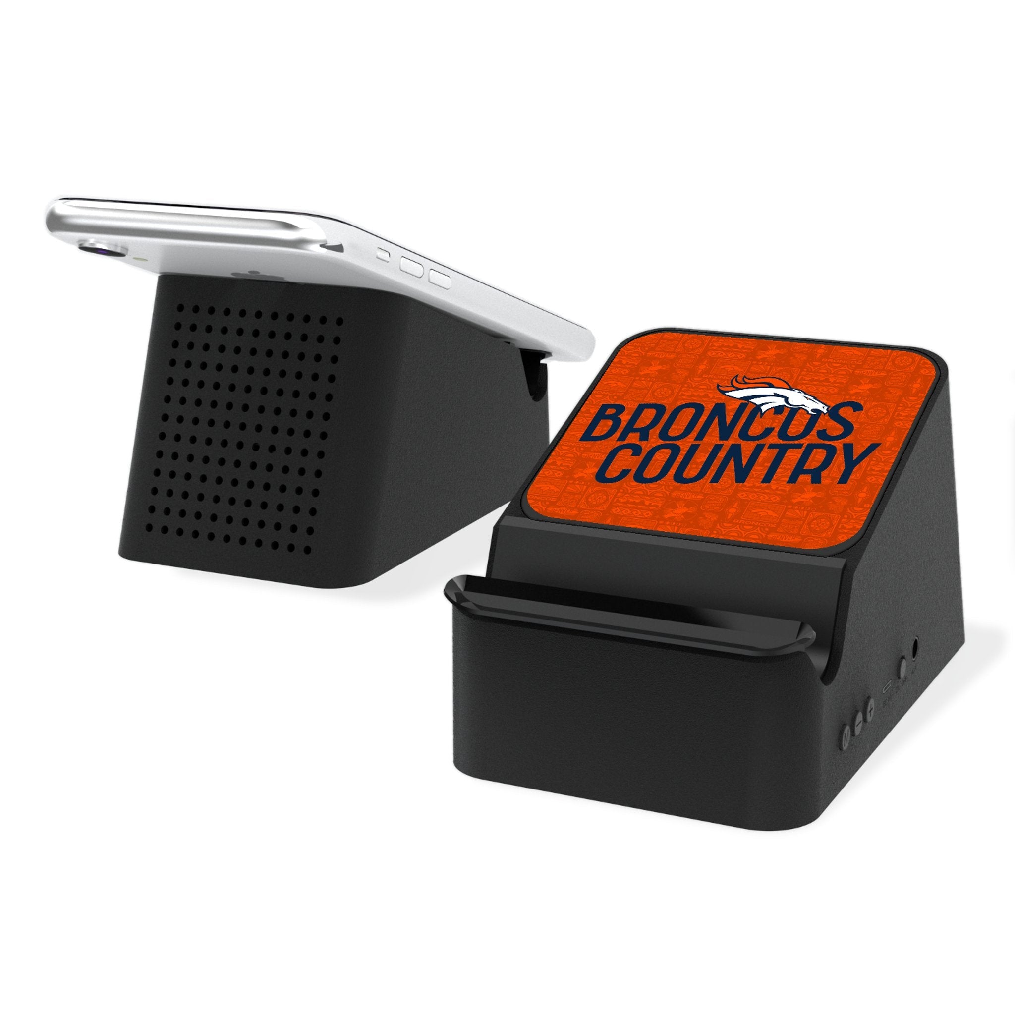 Denver Broncos 2024 Illustrated Limited Edition Wireless Charging Station and Bluetooth Speaker - Sports Gifts, Sports Memorabilia, Sports Collectibles, Fan Shop
