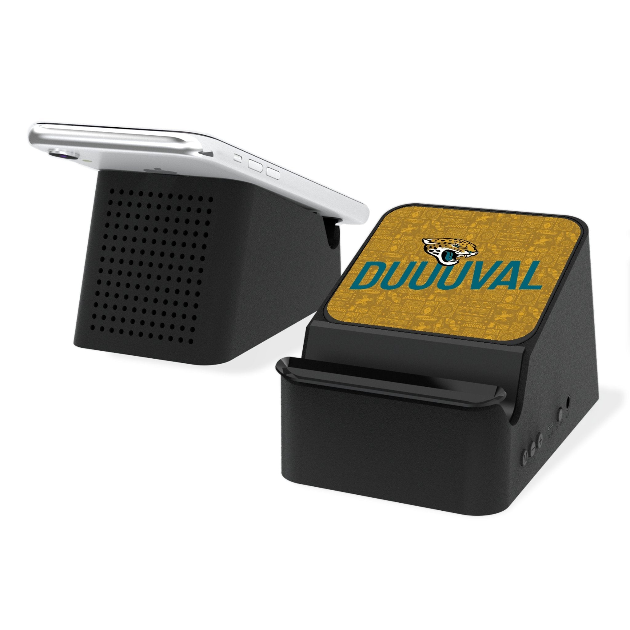 Jacksonville Jaguars 2024 Illustrated Limited Edition Wireless Charging Station and Bluetooth Speaker - Sports Gifts, Sports Memorabilia, Sports Collectibles, Fan Shop